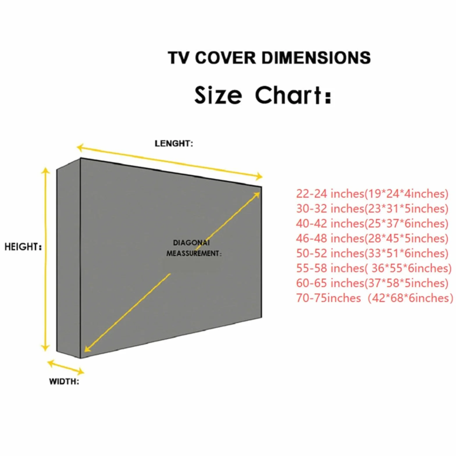 Housse de télévision d'extérieur étanche anti-poussière 30-32"