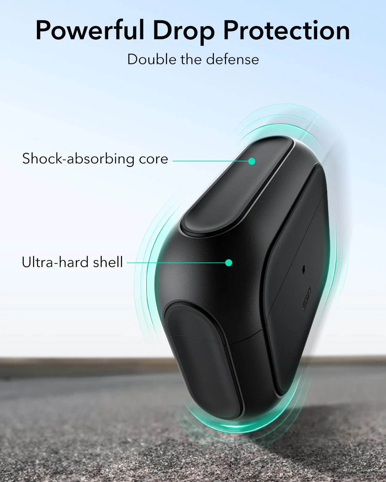 ESR Coque pour AirPods Pro 2/1, Compatible MagSafe, Protection Hybride, Noir