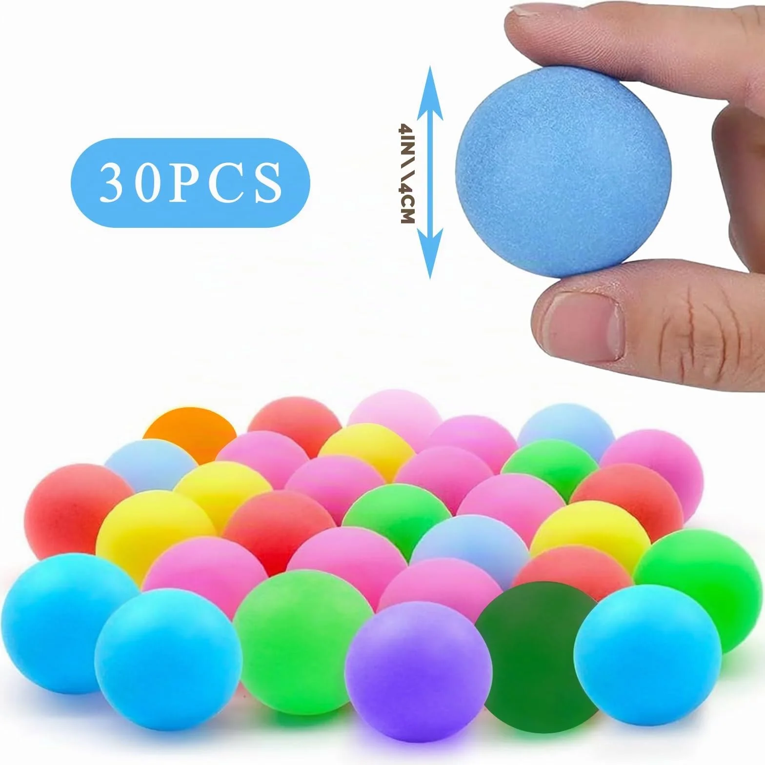 Balles de Ping Pong 30 Pièces 40mm pour Enfants, Jeux de Fête, Extérieur