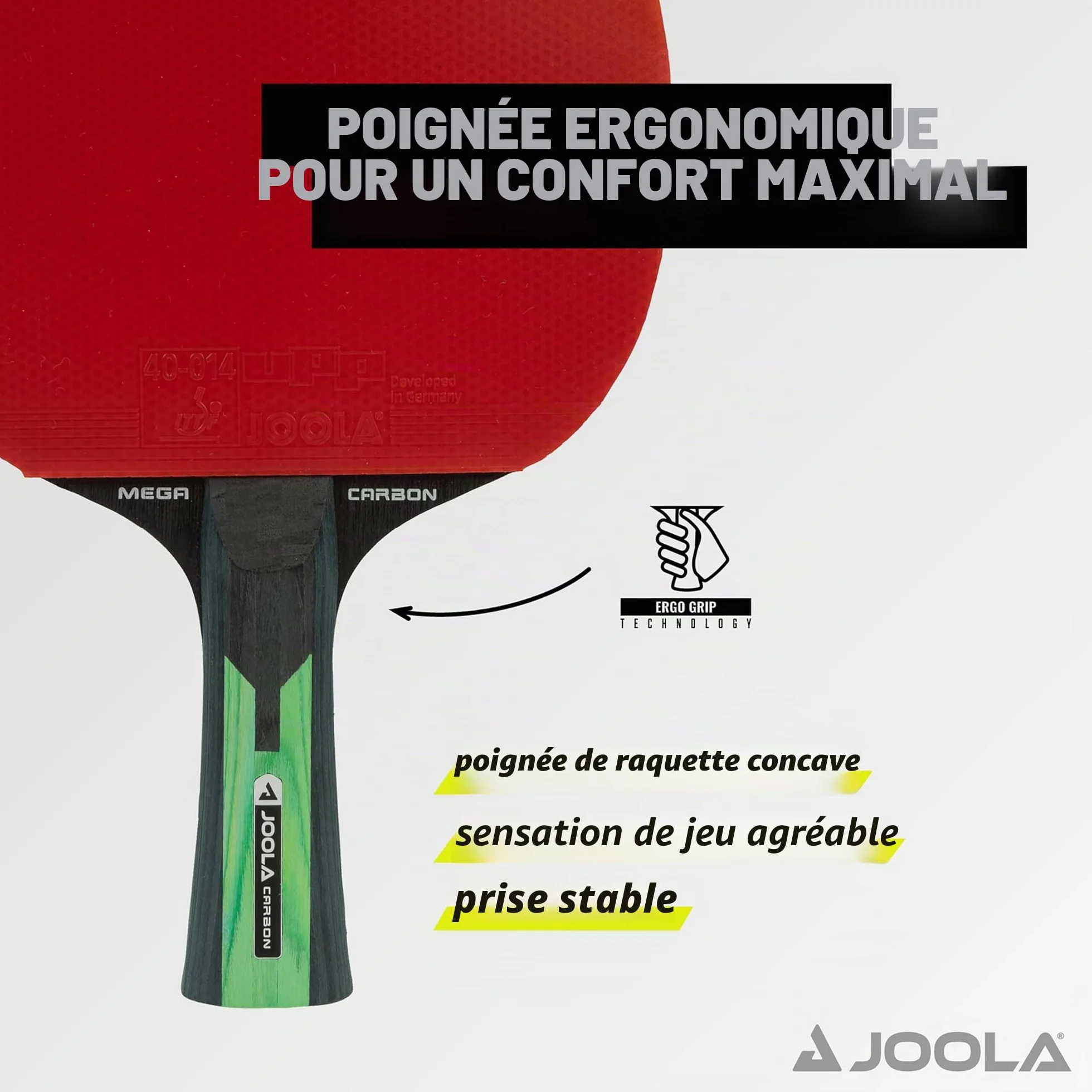 JOOLA Raquettes de Tennis de Table Professionnelles INFINITY CARBON MEGA CARBON ROSSI CARBON Approuvées ITTF