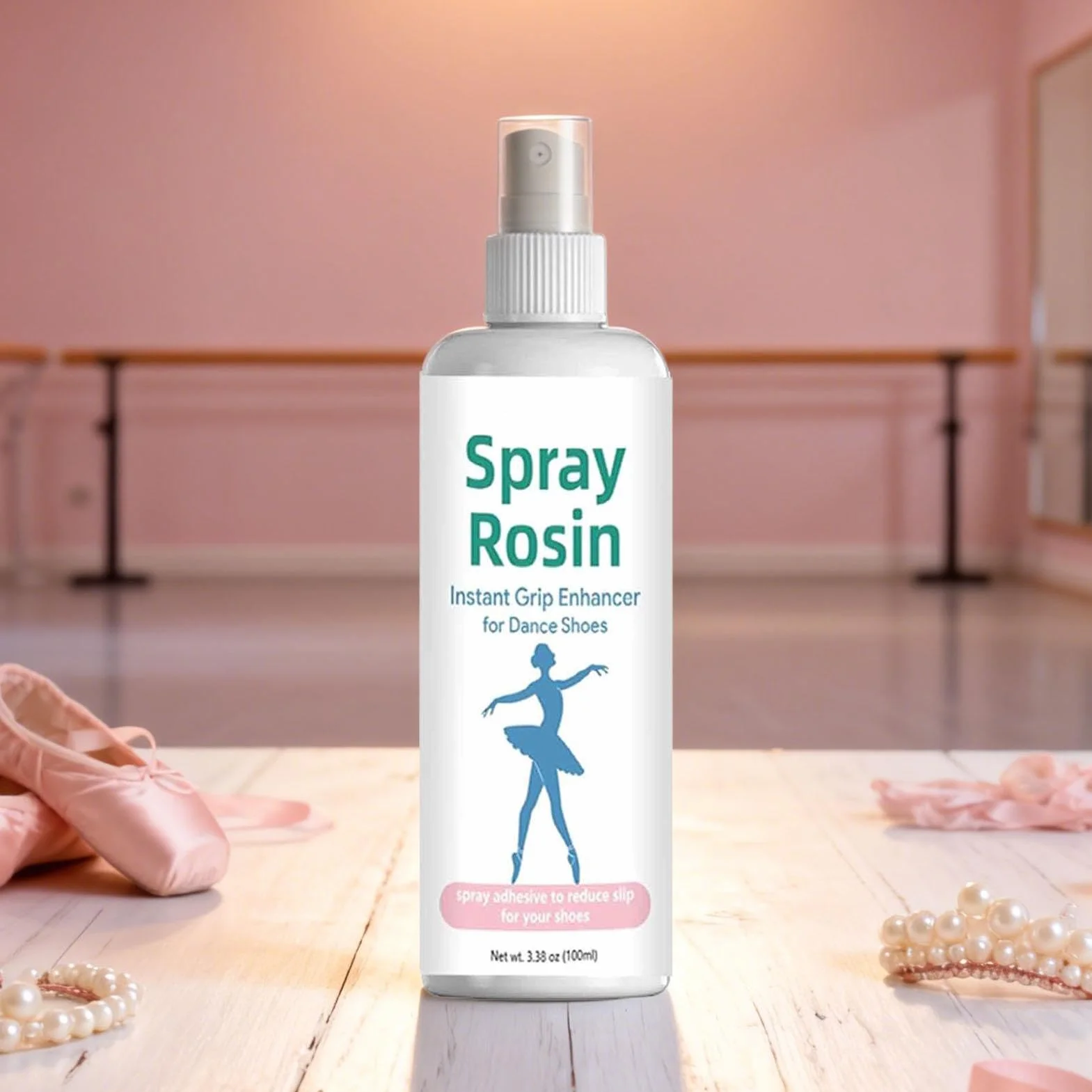 Spray Colophane Antidérapant 100 ML pour Danseurs - Renfort Adhérence Chaussons Danse Portable Longue Durée