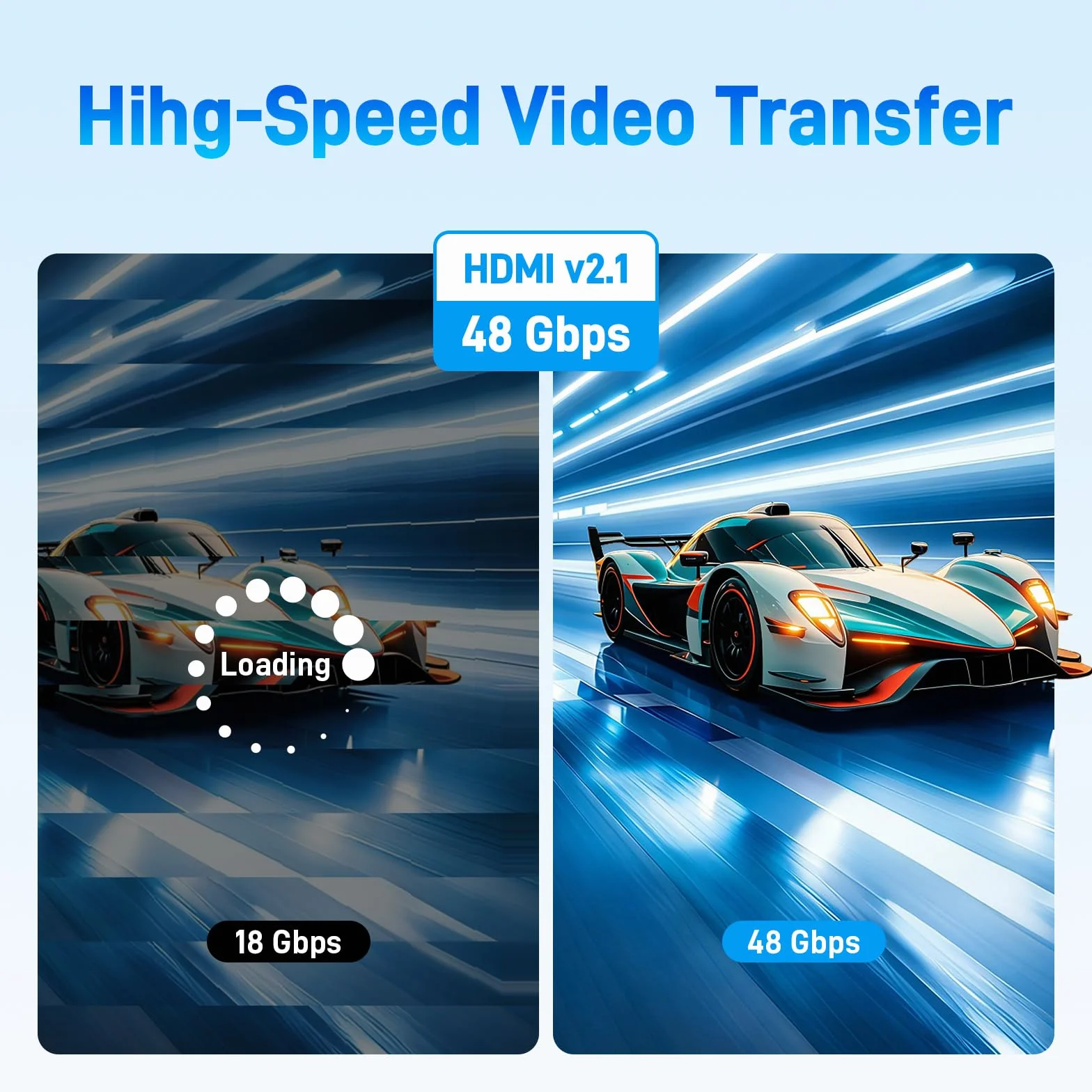 FIBBR 8K HDMI 2.1 Câble Optique 10M, 48Gbps Ultra Rapide HDMI Câble Actif AOC, 8K@60Hz 4K@120Hz/144hz eARC HDCP 2.2 et 2.3 Dynamic HDR Dolby Sound pour Home Cinéma, Amateurs de Jeux, Vidéo HD