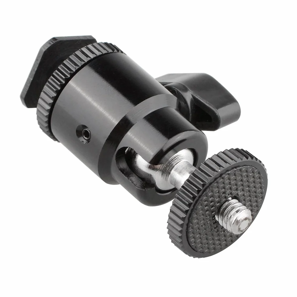 CAMVATE 1/4 Mini tête à rotule Flash Hot Shoe Support à vis for Trépied pour Appareil Photo