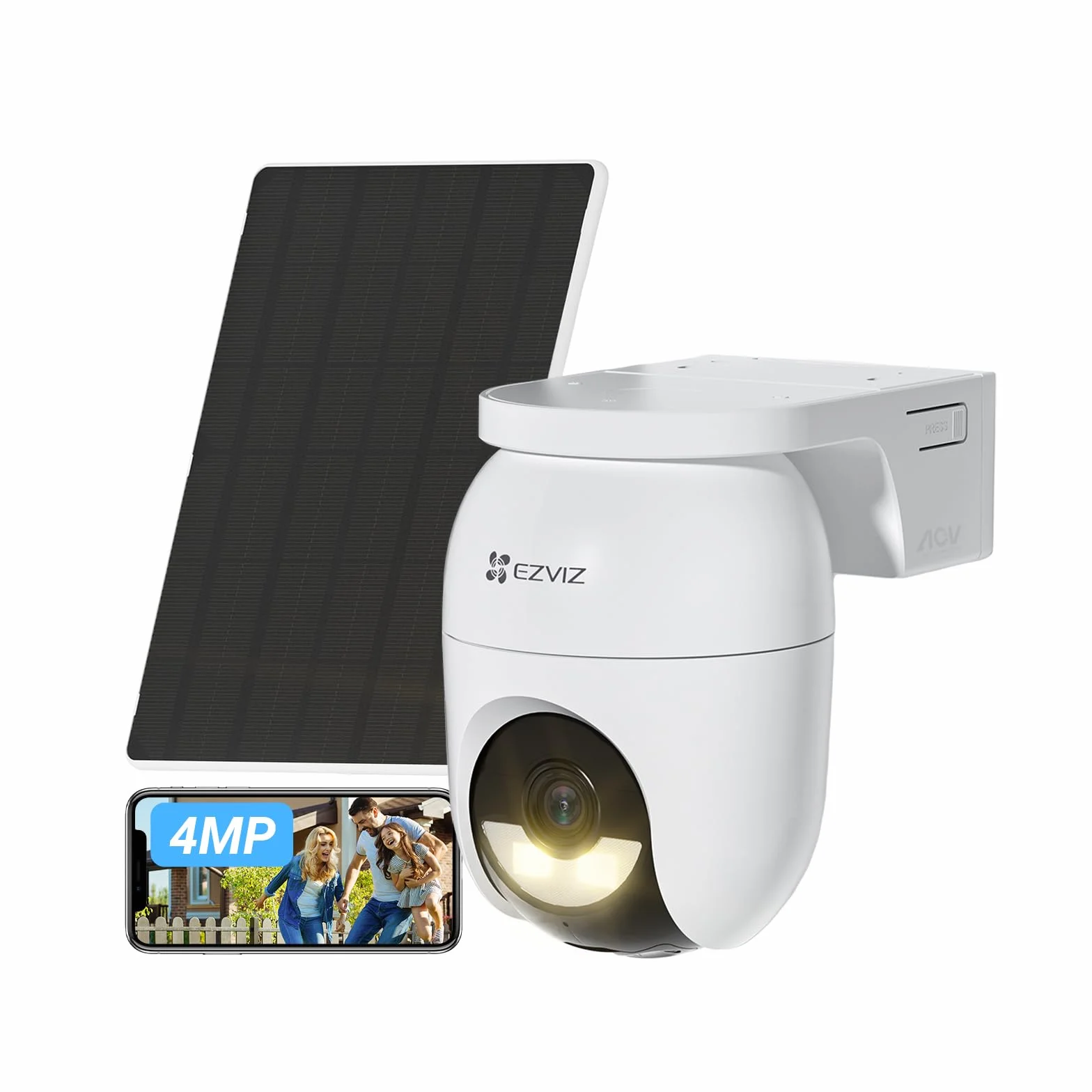 EZVIZ CB8 Lite 4MP+5W Caméra Extérieure sans Fil 2K+ WiFi 6 PT avec Détection de Personnes et Véhicules