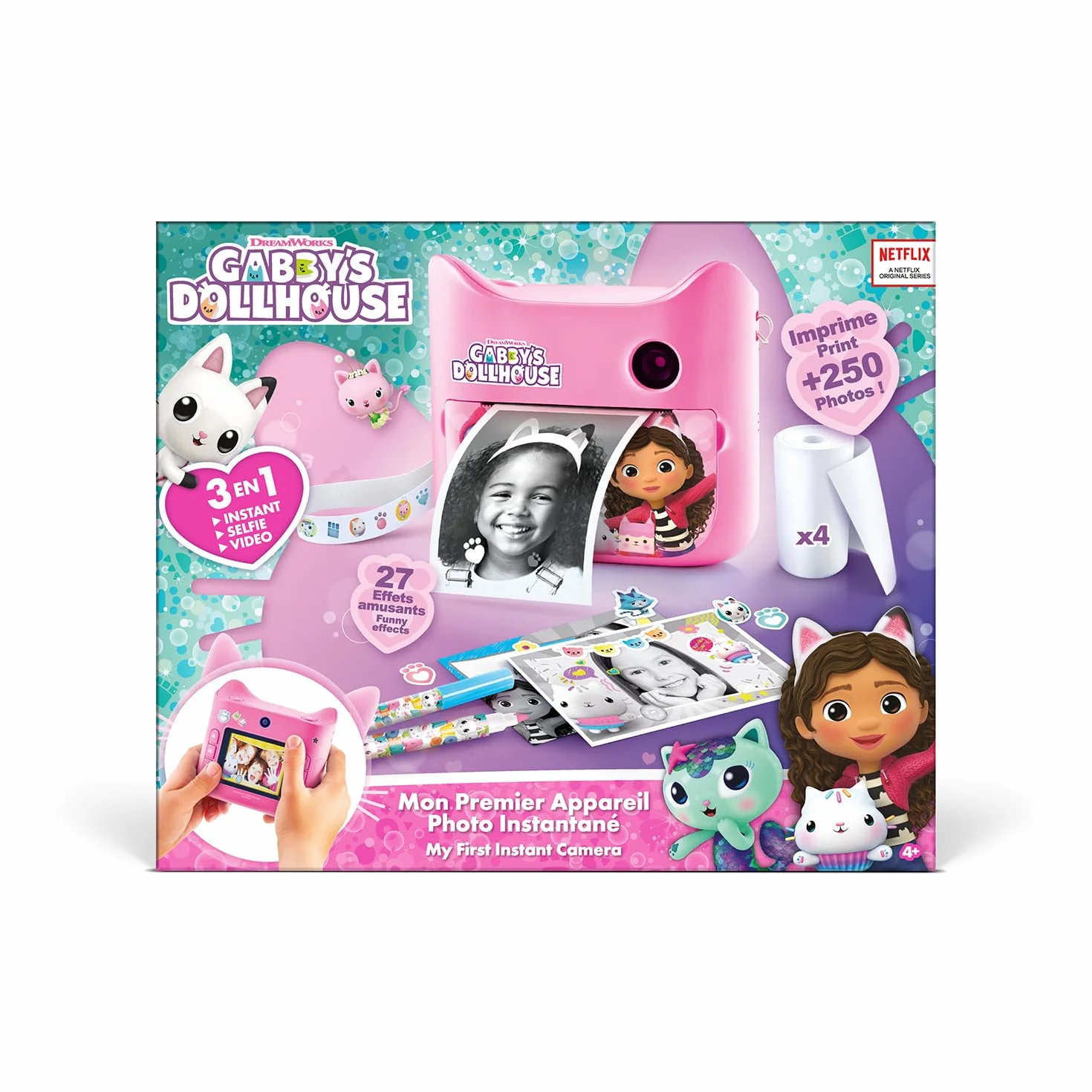 Canal Toys - Appareil Photo Numérique Instantané Enfant 4 Ans + - Design Gabby Et La Maison Magique - Impression Thermique sans Encre avec Filtres Et Cadres Inclus - Idée Cadeau Enfant - GAB 005
