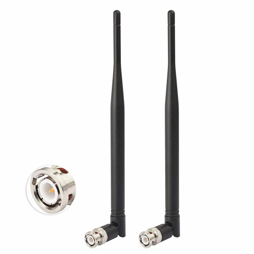 Bingfu Antenne UHF Mâle BNC 400MHz-960MHz Récepteur Microphone sans Fil (Paquet de 2) Compatible avec Récepteur de Micro Audio Numérique à Distance Dispositif Tuner Amplificateur Radio-Amateur