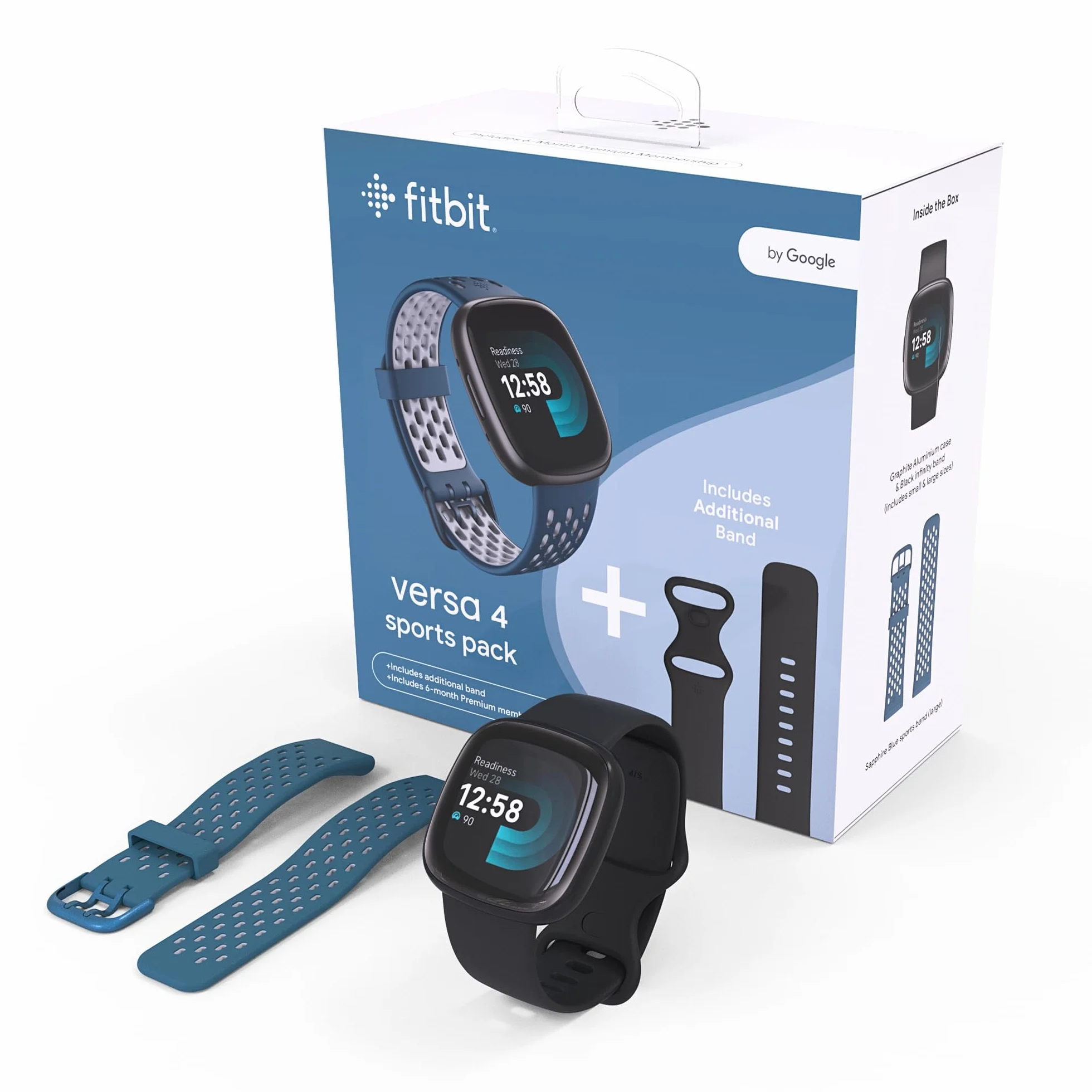 Google Fitbit Versa 4 Montre connectée sport GPS intégré autonomie 6 jours compatible Android iOS