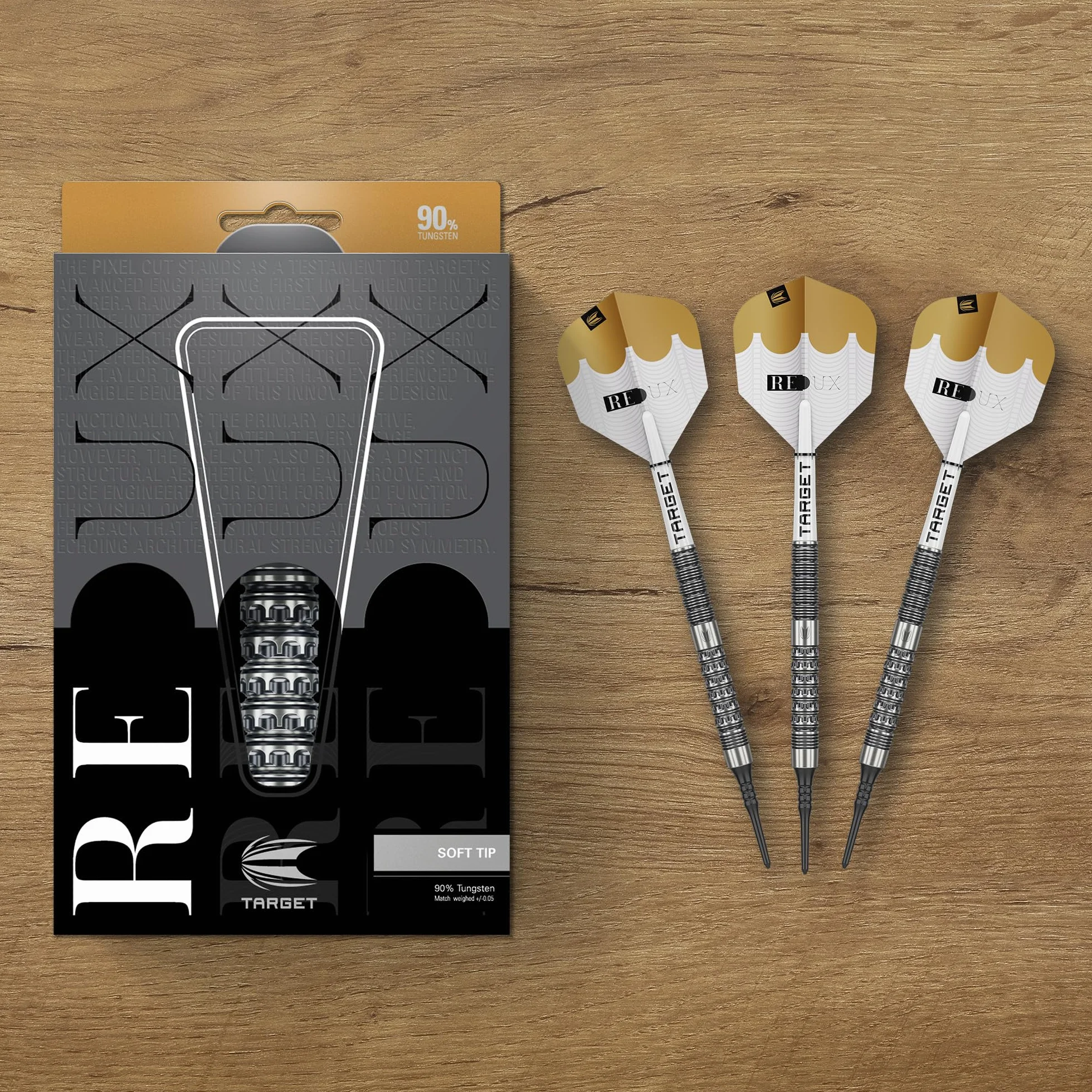 Target Darts Redux Jeu de Fléchettes à Pointe Souple 18G 90% Tungstène Ailettes Pro Ultra N° 6 Tiges Pro Grip Tag Pointes Pixel
