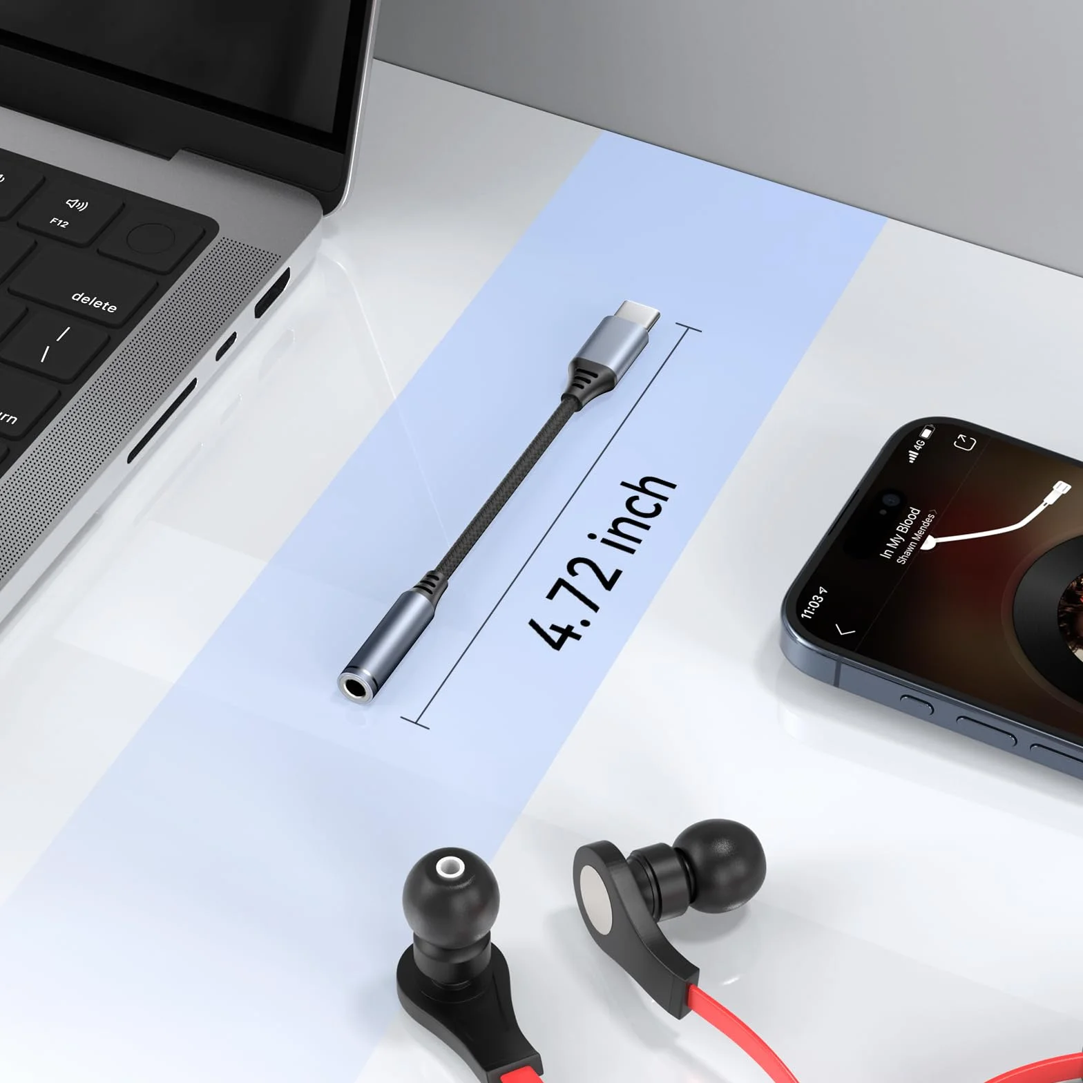 Adaptateur USB C Jack 3,5mm, Convertisseur USB-C vers Casque Compatible Samsung Galaxy, MacBook Pro, Huawei, Honor (Noir)