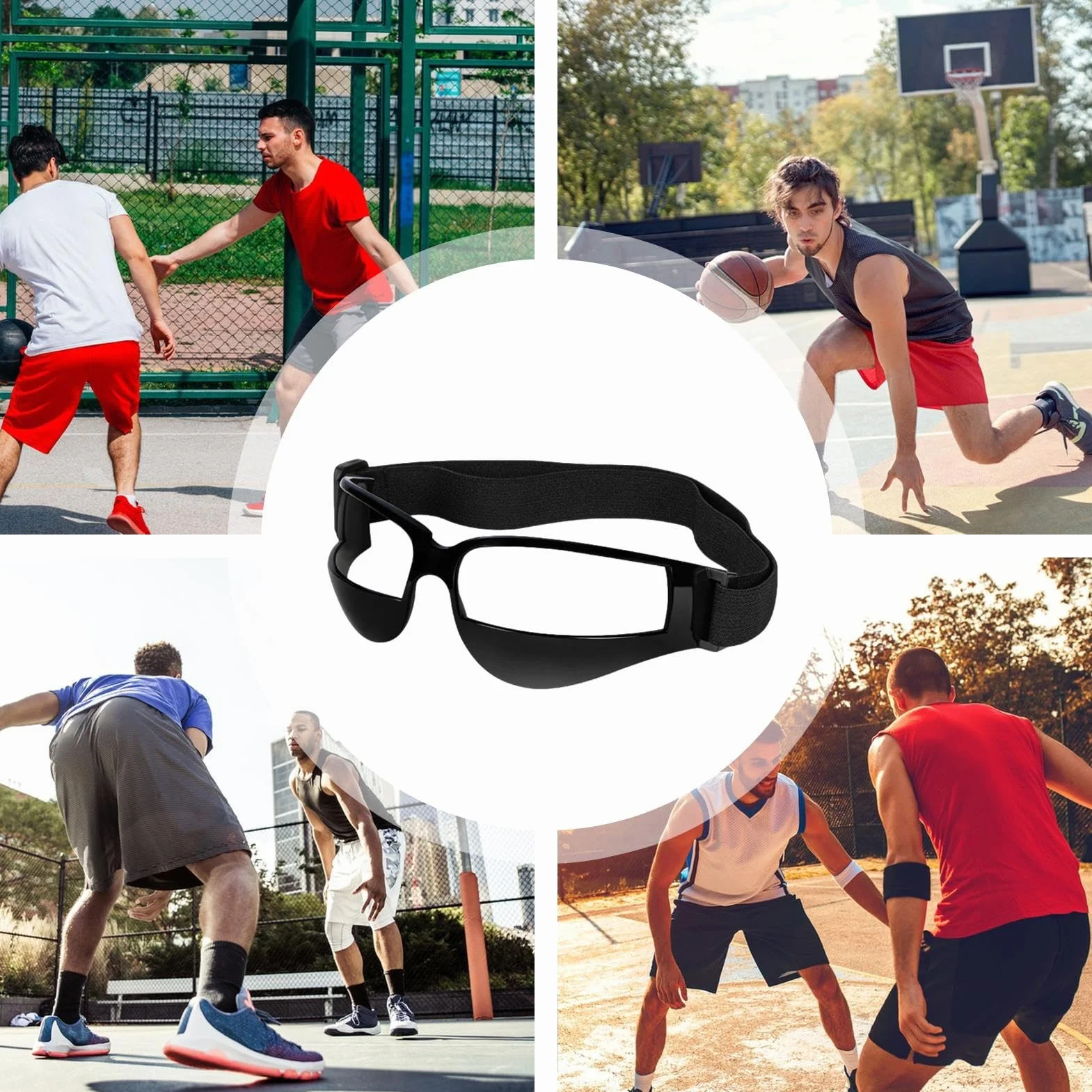 Lunettes d'entraînement de basket-ball portables confortables pour femmes, hommes, joueurs, adolescents, adultes, enfants