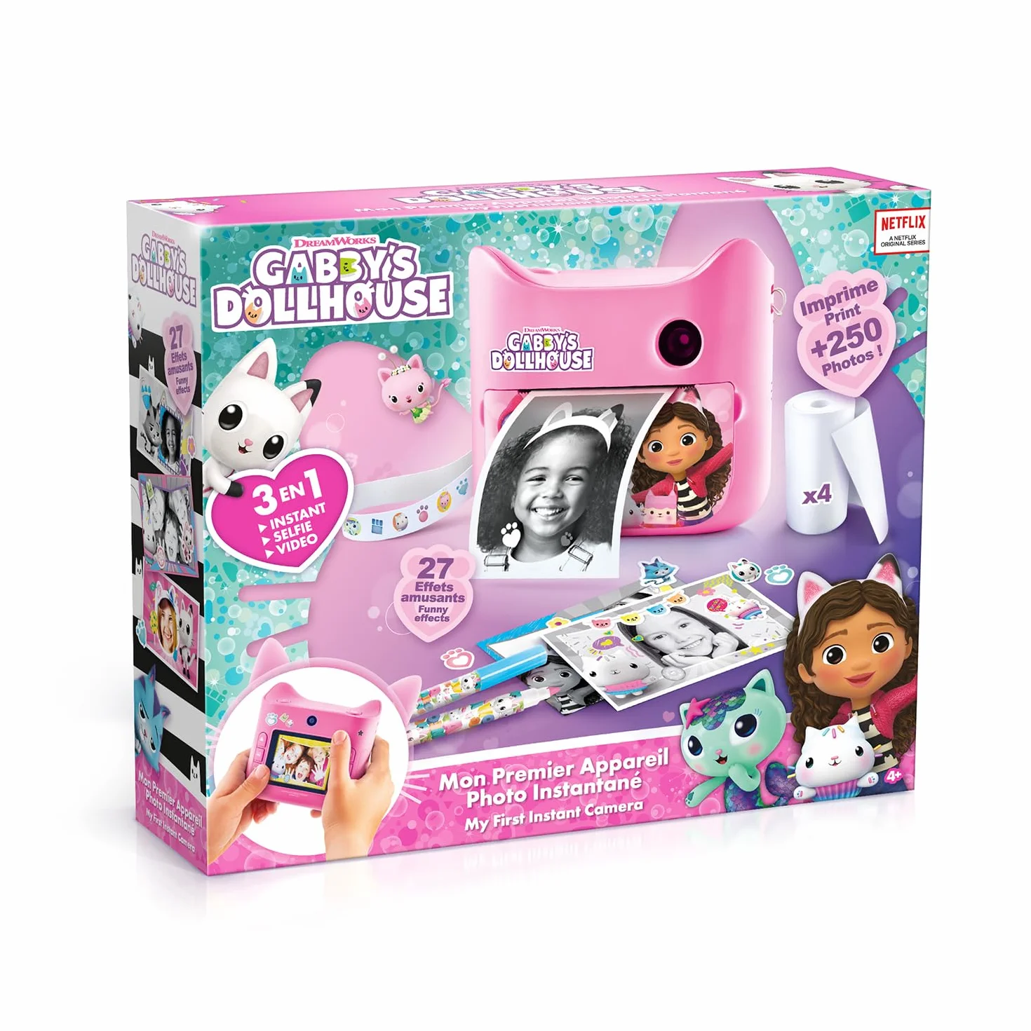 Canal Toys - Appareil Photo Numérique Instantané Enfant 4 Ans + - Design Gabby Et La Maison Magique - Impression Thermique sans Encre avec Filtres Et Cadres Inclus - Idée Cadeau Enfant - GAB 005