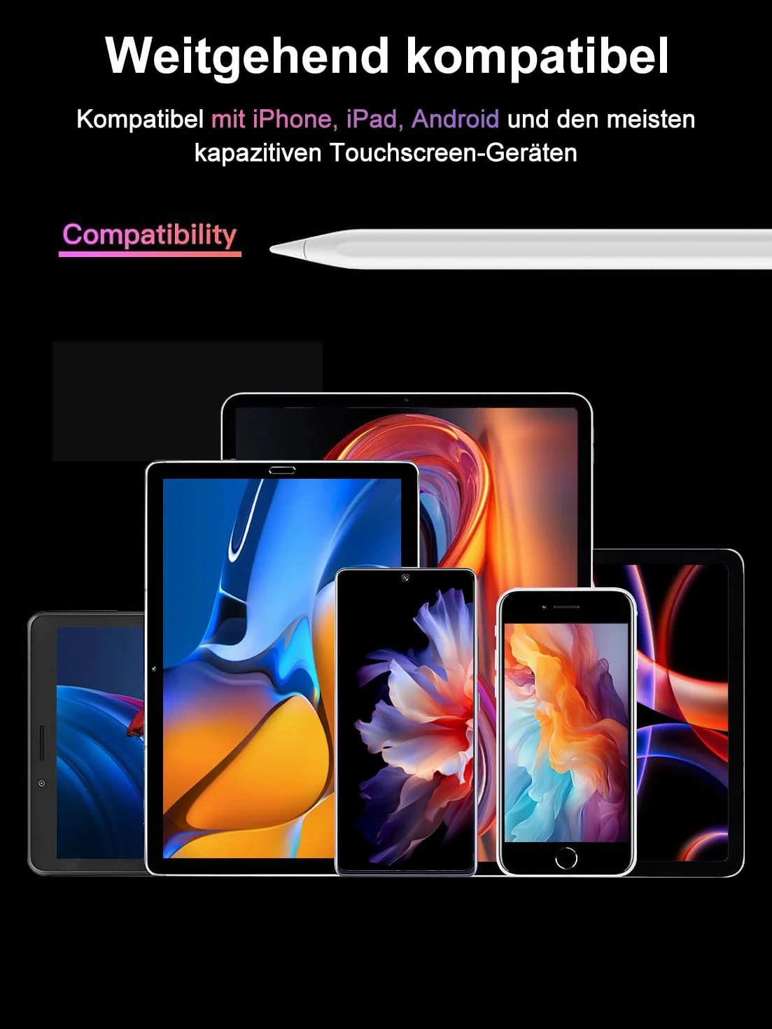 Stylet iPad 2018-2026 USB-C Charge Rapide LED Magnétique