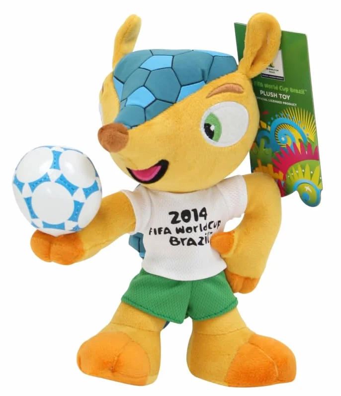 Mascotte en peluche Fuleco Coupe du monde 2014 Brésil 22 cm