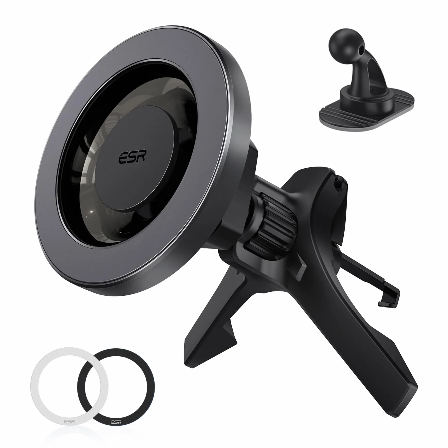ESR Support Téléphone Voiture Magnétique pour MagSafe, grille d'aération/tableau bord Aimant Voiture Support pour iPhone 17e/Air/17/16/16e/15/14/13/12/Google Pixel 10/Samsung S26, tous les smartphones