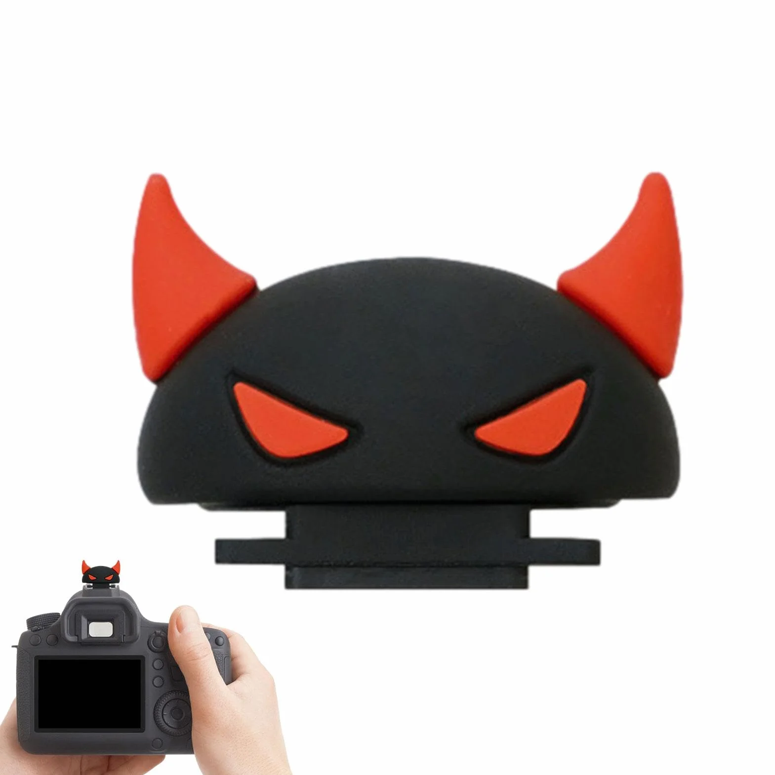 Housse de protection pour griffe porte-accessoires, protection d'appareil photo en silicone drôle, lampe flash pour appareil photo, accessoires de dessin animé attrayants pour appareil photo de photog