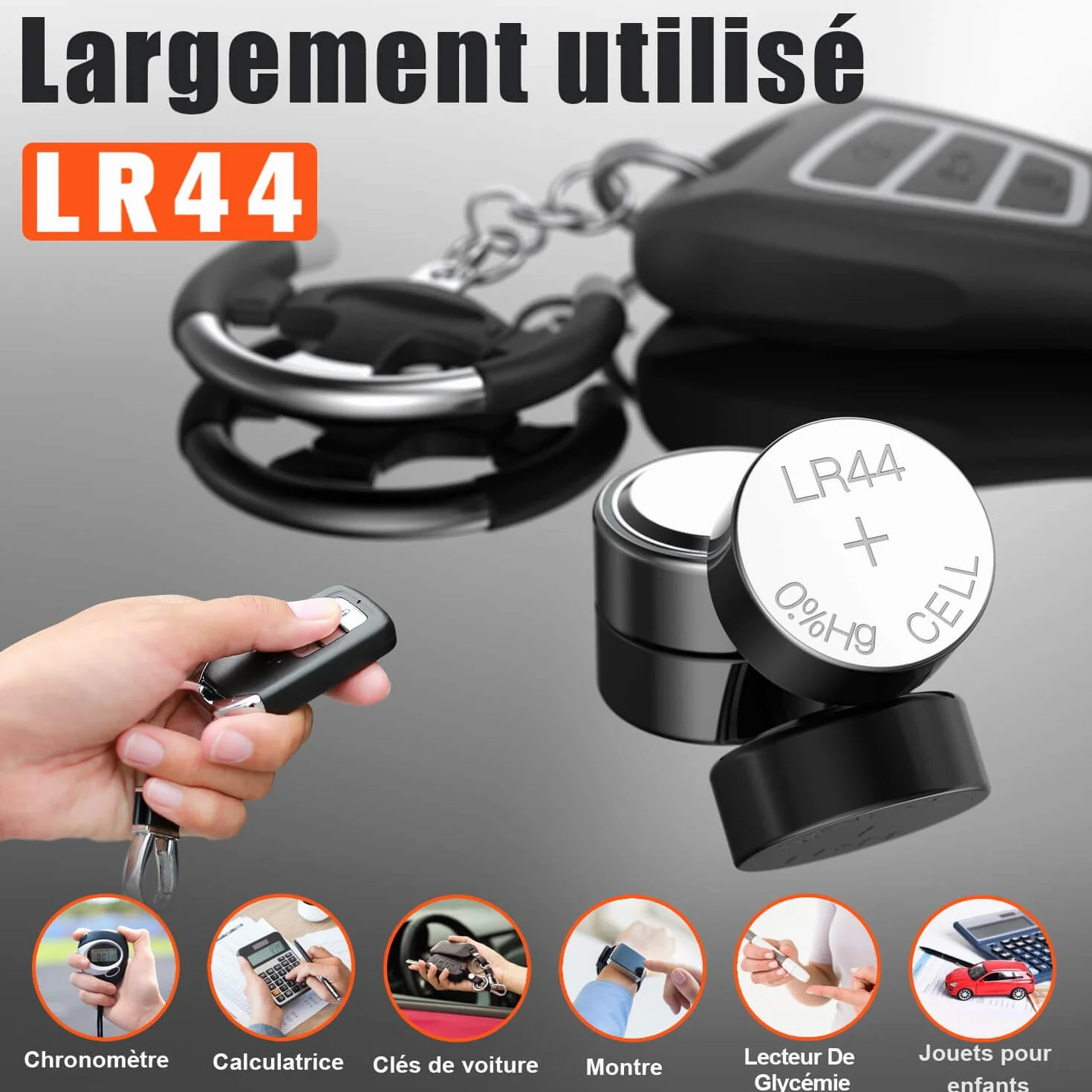 Blister 20 Piles AG13 LR44 LR1154 357 sans Mercure
