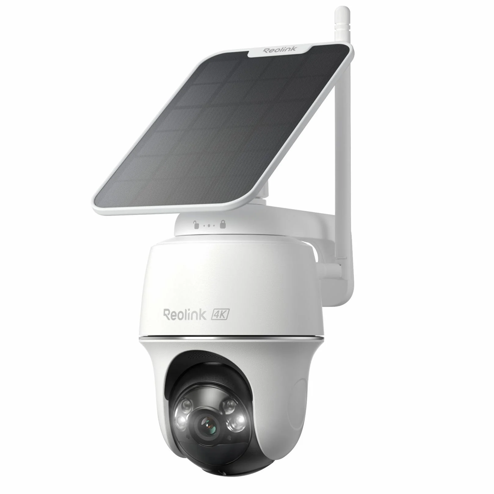 Reolink Argus PT Ultra 4K Camera Surveillance WiFi Extérieure, 2,4/5 GHz Wi-Fi 6, Détection Intelligent, Vision Nocturne Couleur, Suivi Automatique, Alimenté par Batterie + Panneau Solaire