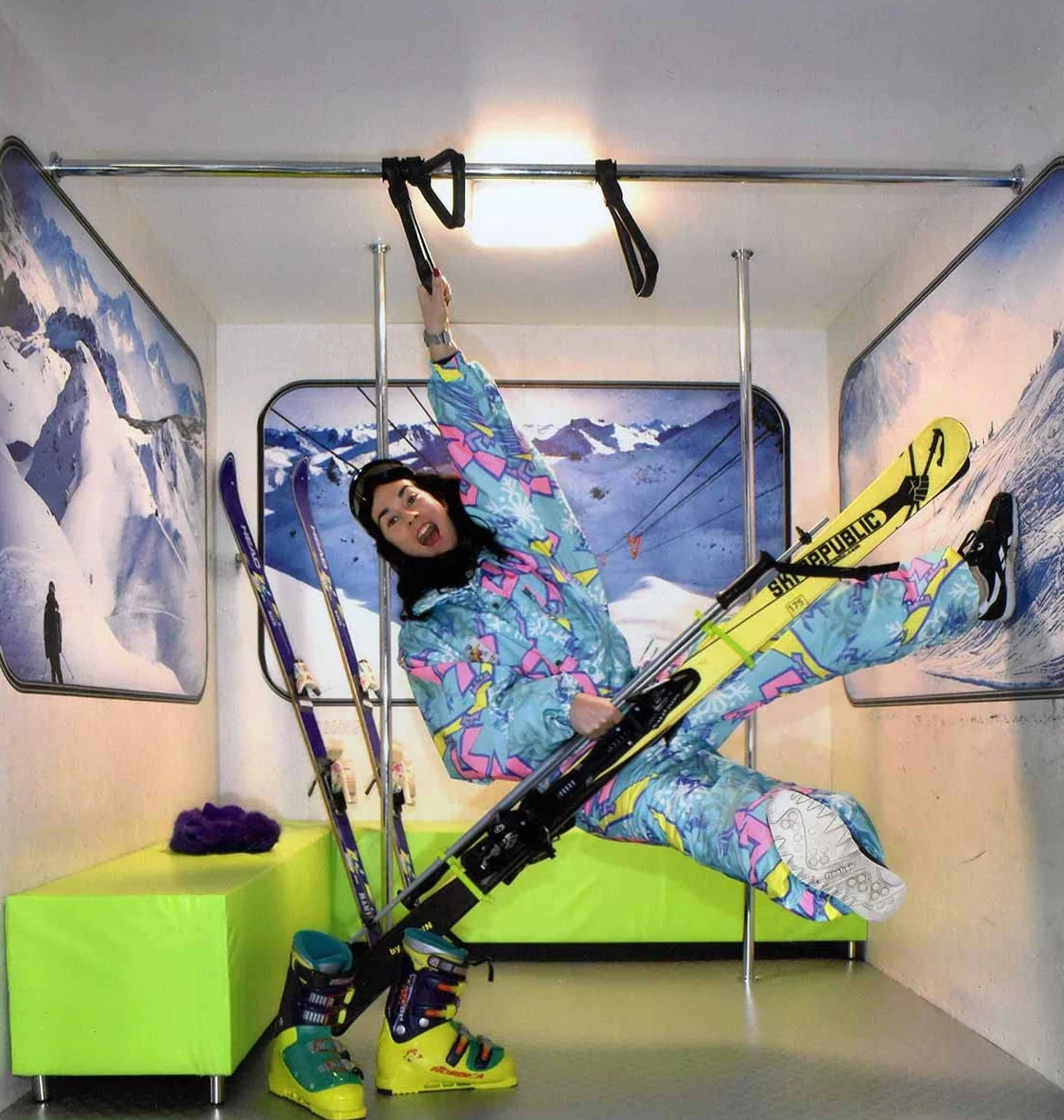 Porte-Skis et bâtons Fuchsia (la Paire) pour Experts et Bambins
