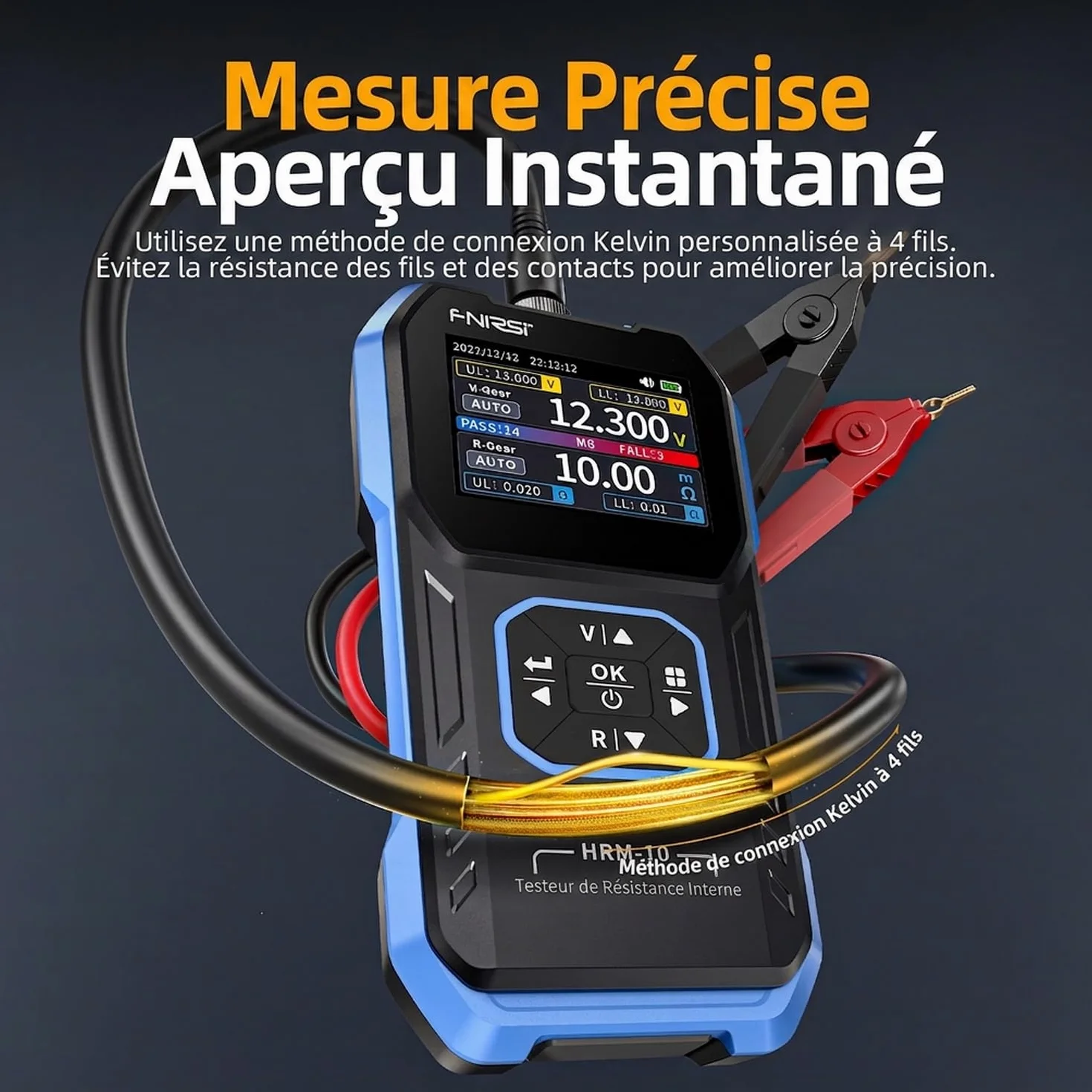 HRM-10 Internal Resistance Tester 100V 200Ω Battery Tester Numérique