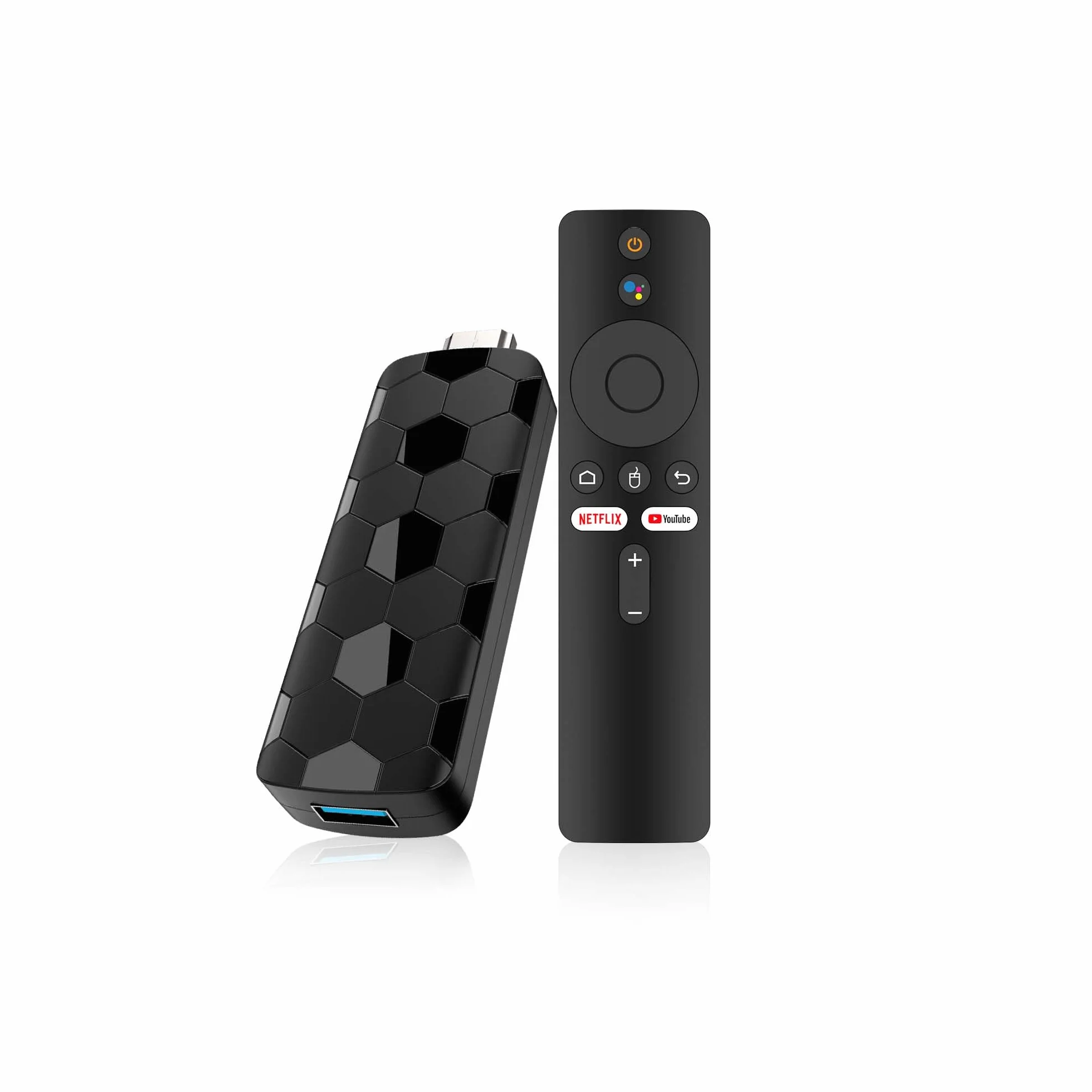 Android TV Stick 14.0, 2 Go RAM + 16 Go ROM, Puce RK3518, WiFi Double Bande 2,4G/5,8G, BT5.4, HDMI 2.0, 8K HD, Noir