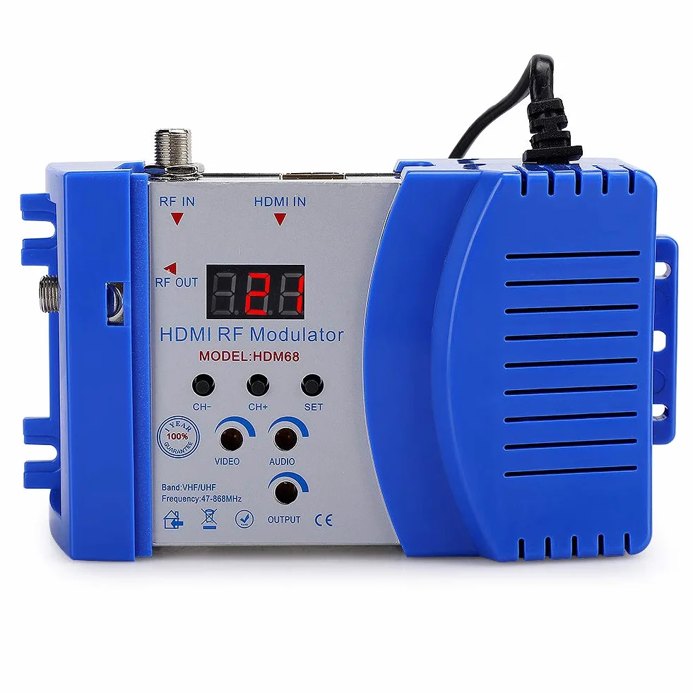 PUSOKEI Modulateur HD HDMI RF VHF/UHF Convertisseur PAL TV