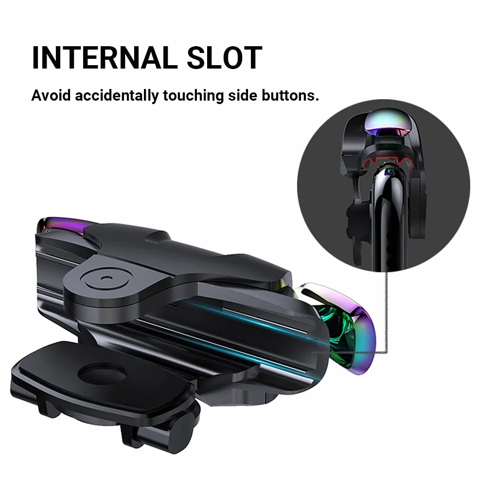 Contrôleur de Jeu Gachette Mobile, Tir Rapide Clic à Haute Fréquence Automatique 5 Niveaux, L1R1 Déclencheur Trigger Tirer Téléphone Portable Gamepad Joystick pour PUBG Android et iOS