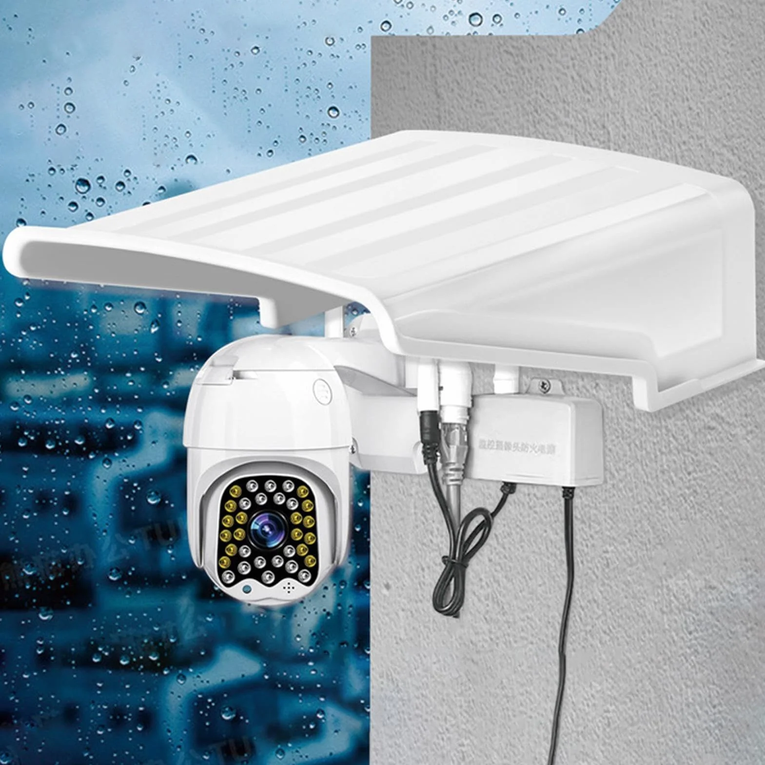 Ring Camera Protector Robuste Sun Rain Shade Protection Toit de Protection pour Caméra Extérieure, Caméra de Jardin Bouclier pour Lumières LED/Caméras Dome