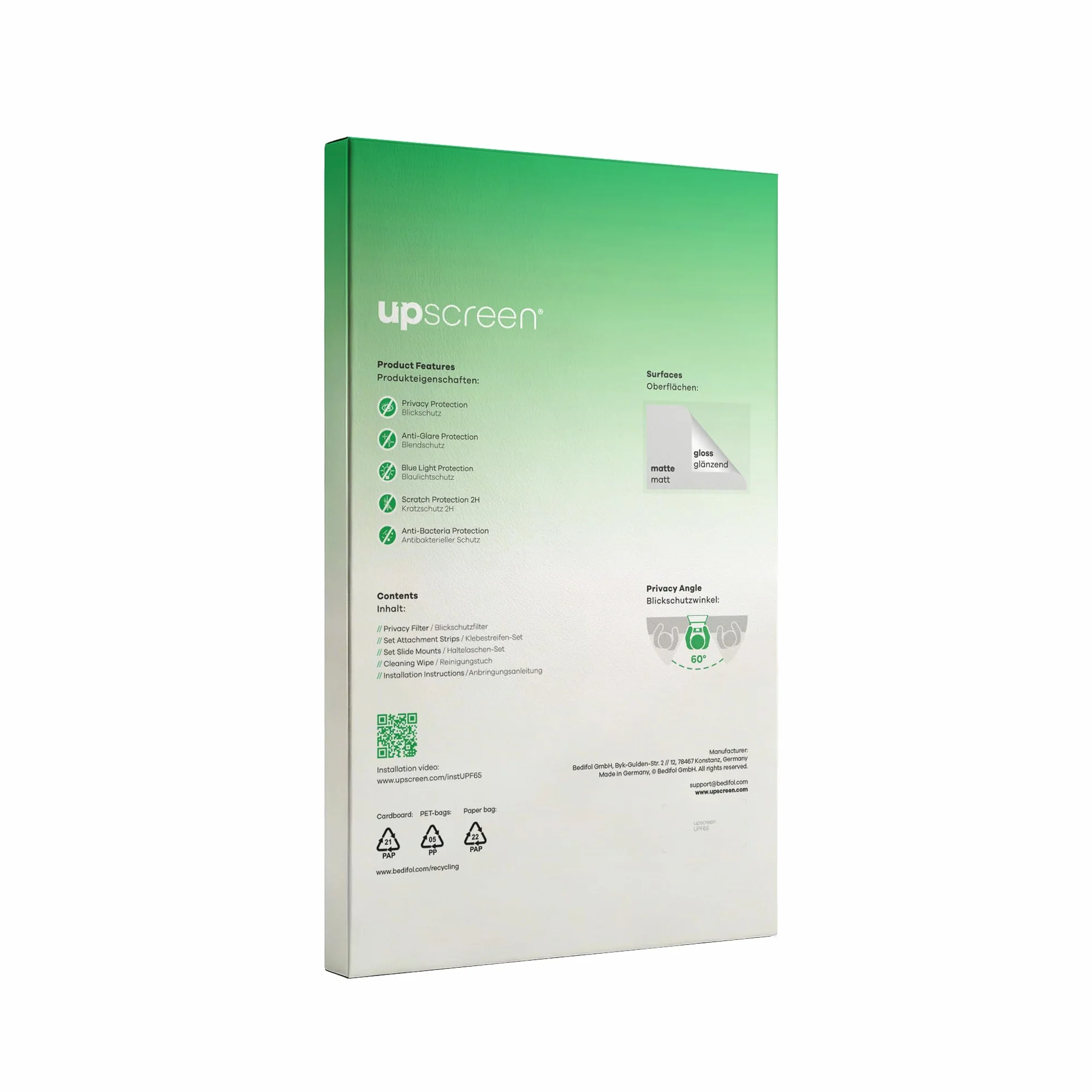 upscreen Filtre de Confidentialité pour Dell Latitude 7350, Protection Anti-Espion Anti-Reflet