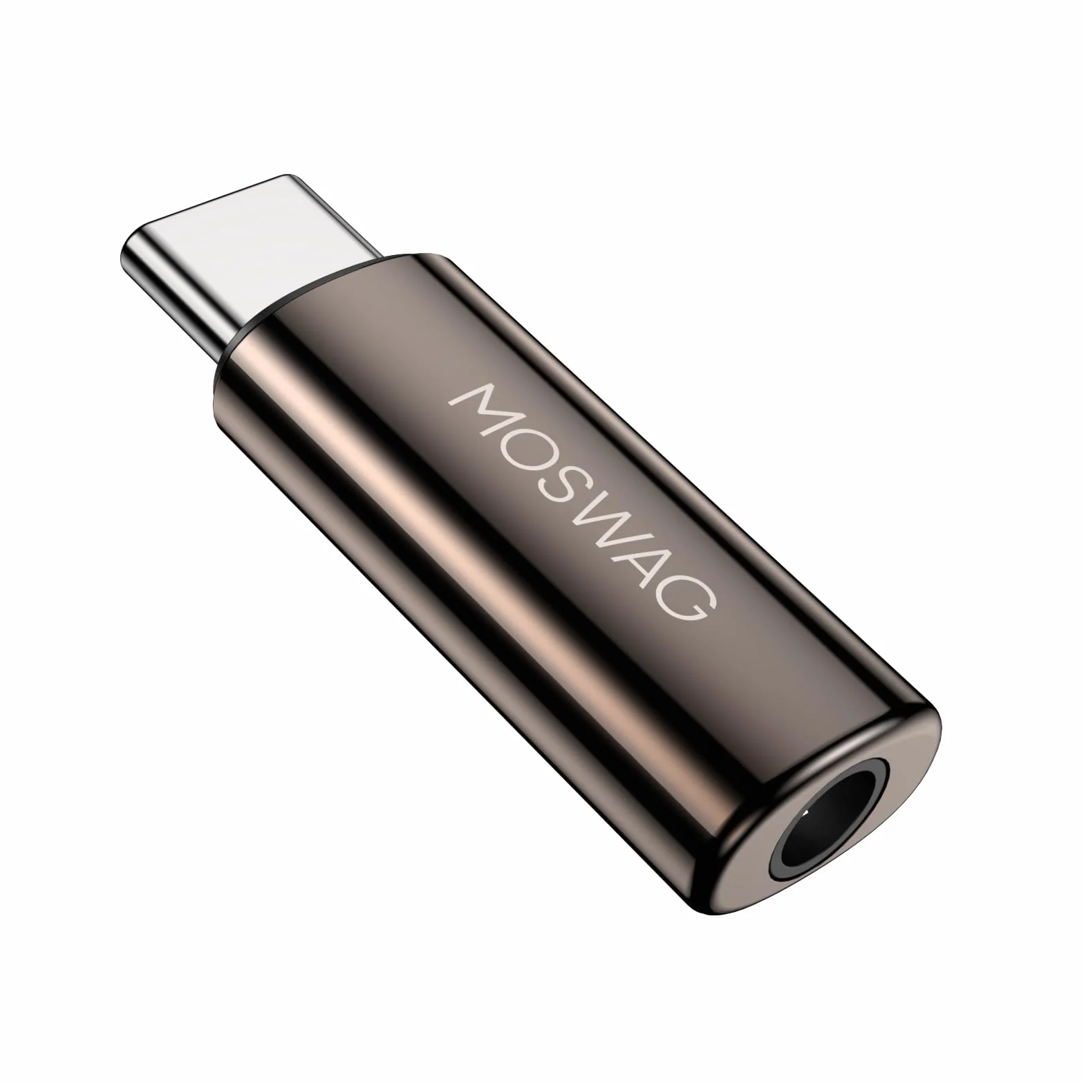 MOSWAG Adaptateur de Prise de Casque USB-C vers 3,5mm avec DAC, Convertisseur Audio Hi-FI et Micro en Alliage de Zinc Haute Résolution, Compatible avec Galaxy, Pixel, Xiaomi, iPhone et iPad