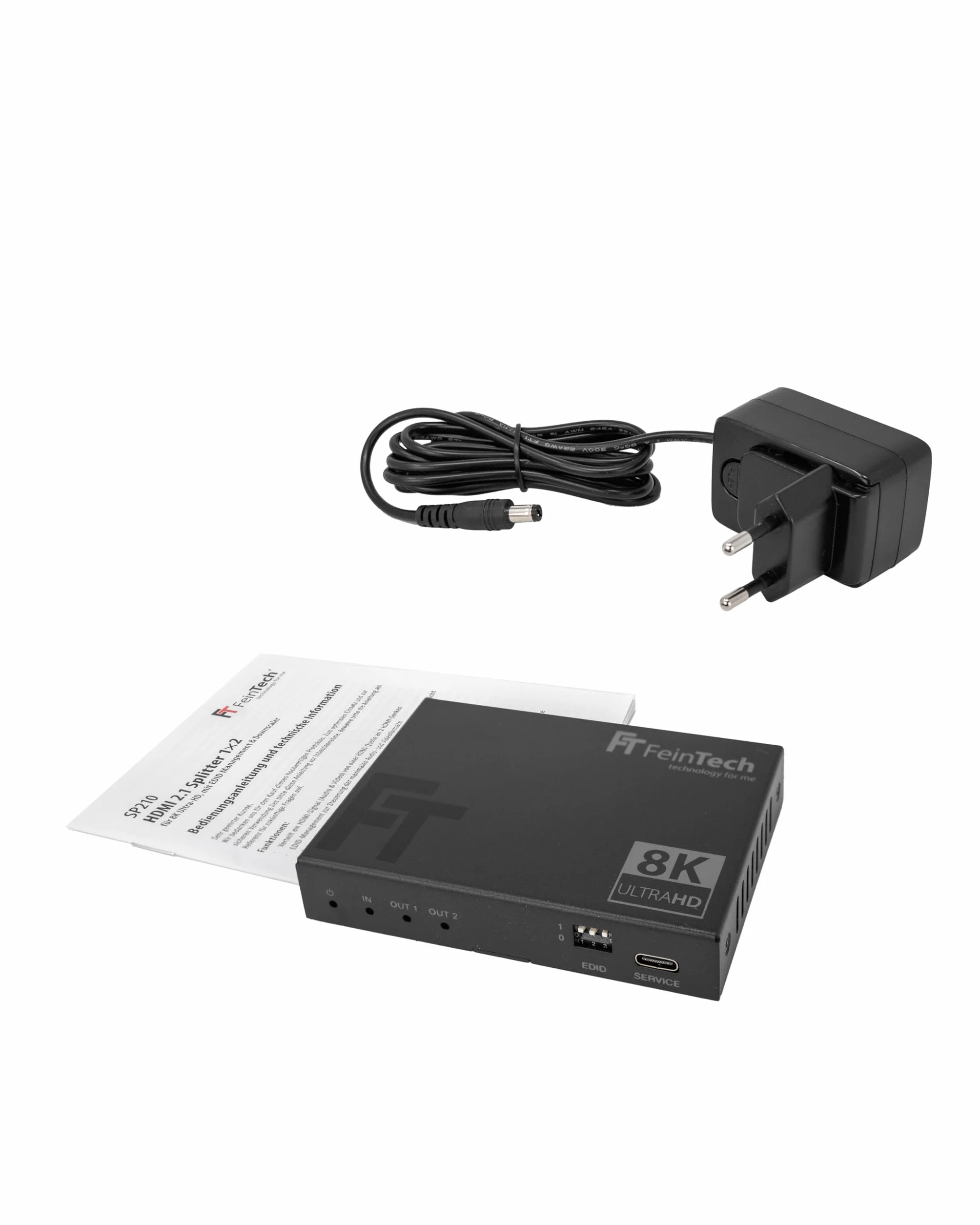 FeinTech Splitter HDMI 2.1 4K 120Hz 8K Downscaler SP210 1 in 2 Out