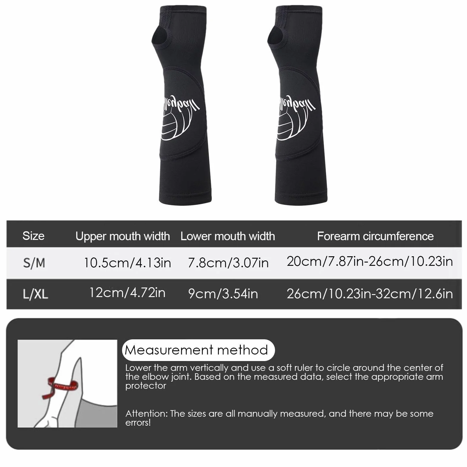 Protège-Bras Volley-Ball Manchons Compression pour Femmes Protection Coudes Bras