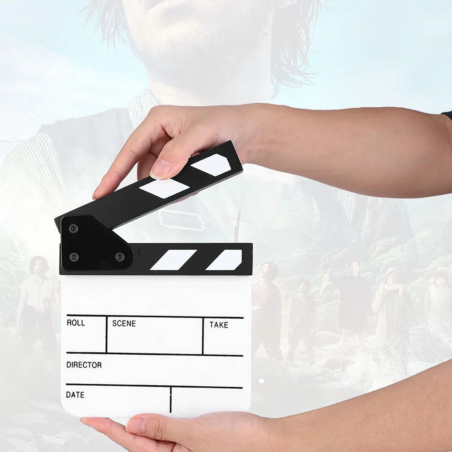 Clap De Cin Ma Acrylique,Slate Cinema,Slate Cinema,Film Slate Small,Movie Clapper Board,Autres Accessoires De Prise De Vue,Mini Acrylique Director Scene Clapperboard TV Movie Action Board Film Cut Pro