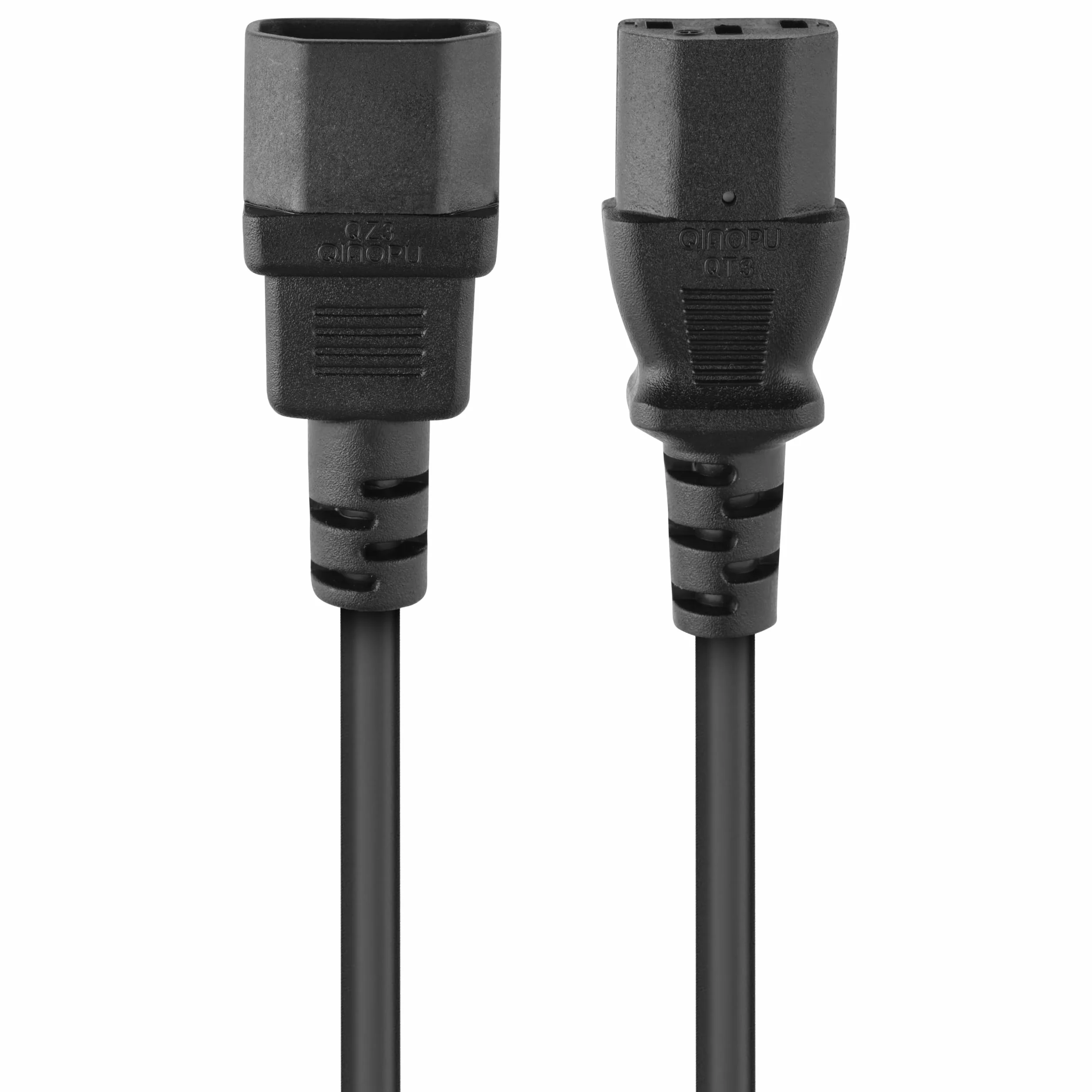 PremiumCord Extension d'alimentation pour PC 230V 5m, Rallonge IEC 320, Prise à Fiche, IEC 320 C13 pour C14, Câble d'alimentation, Couleur Noire