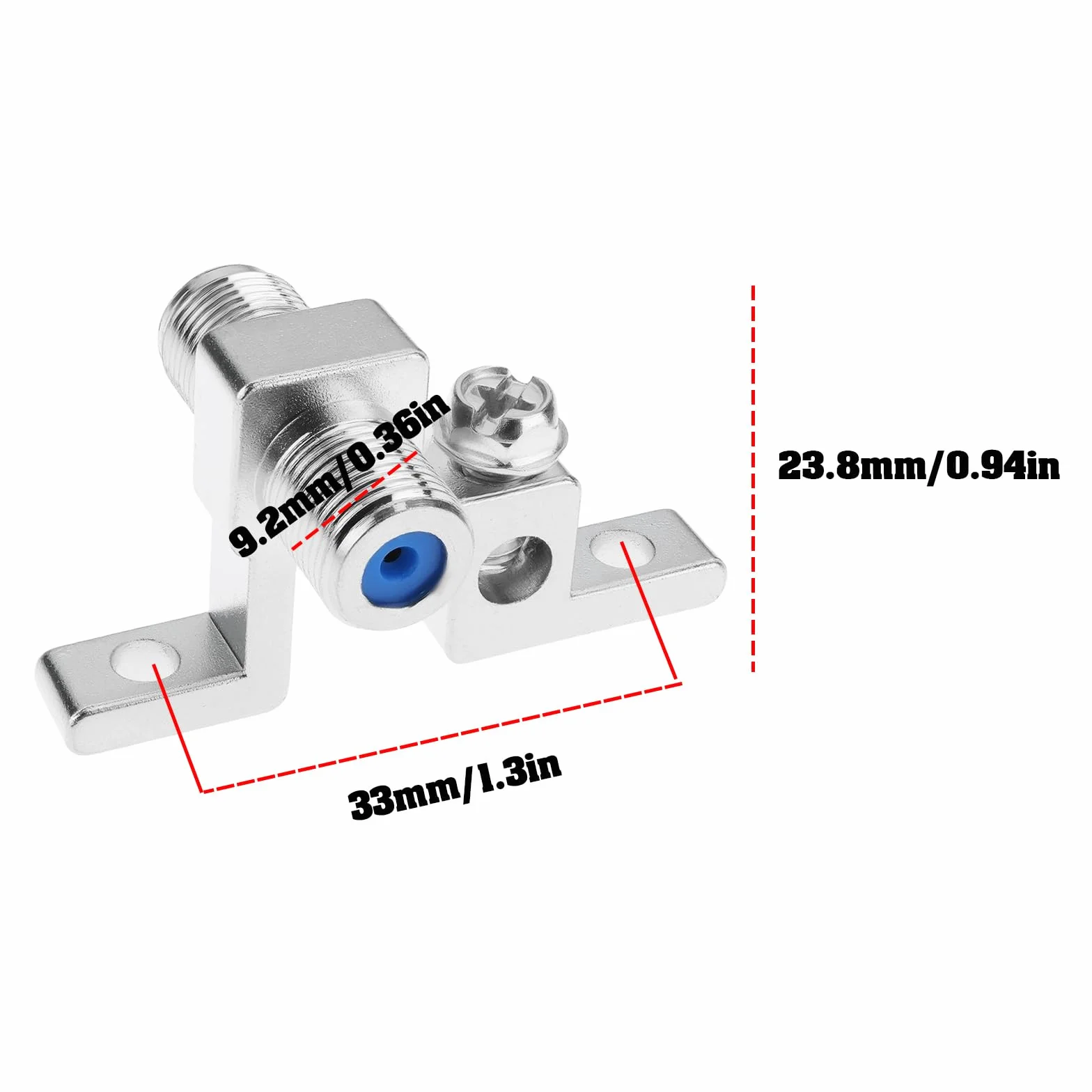 Create idea Lot de 2 blocs de mise à la terre coaxiaux de type F 2,5 GHz pour une transmission stable des signaux TV par satellite/câble - Remplace GBS81R