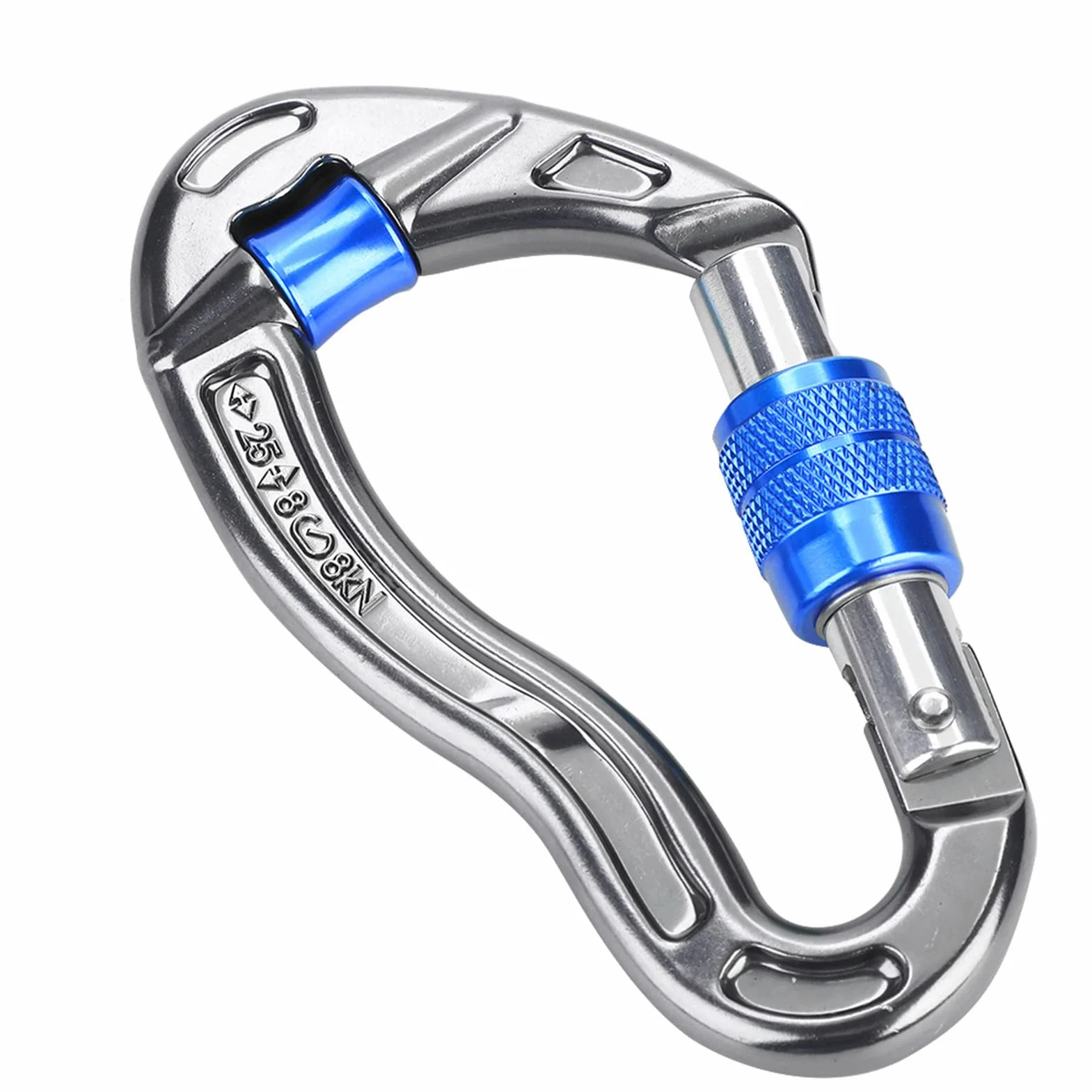 Alomejor Mousqueton d'escalade de verrouillage 25KN aluminium forgé à la chaleur poulie supérieure