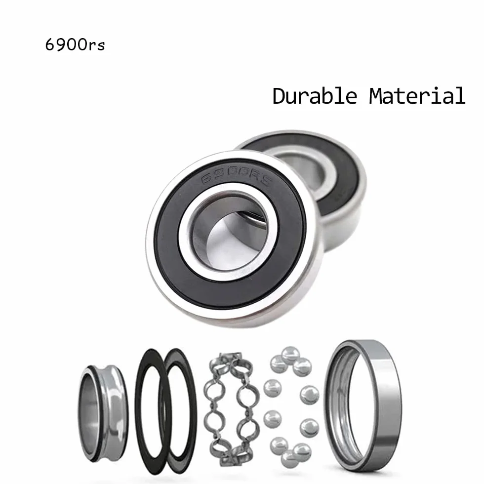 6900-2RS Ball Bearings 10x22x6 mm Rubber Seal Deep Groove Double Shielded for Skateboarding Inline Skates