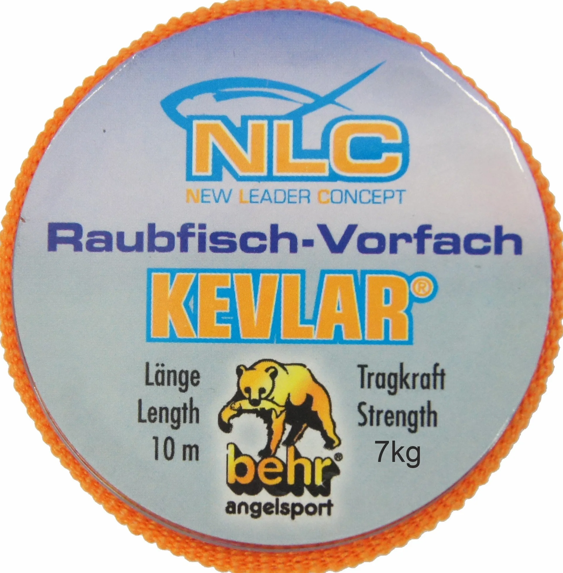 Behr Kevlar Ultra X 10 m kevlarvor Compartiment pêche geflochtene vorfach Ficelle deadbait Matériau Zander