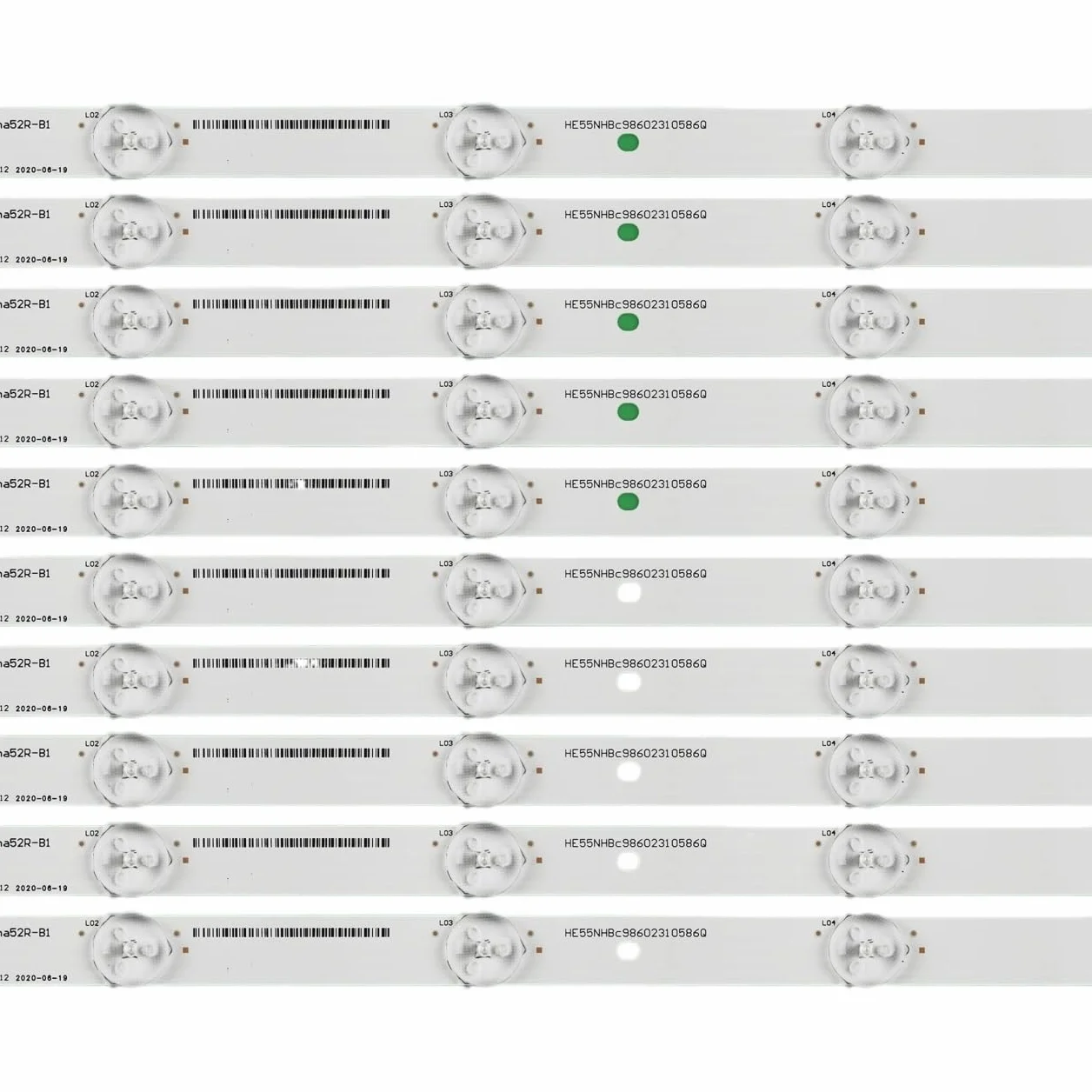Bande de rétro-éclairage LED pour H55MEC3350 LBM550M0701-LF-2(0) 55DU6500 55H7D LC-55LBC591C -55LBU591U -55N8002U SVH550AQ0 55k3300acima