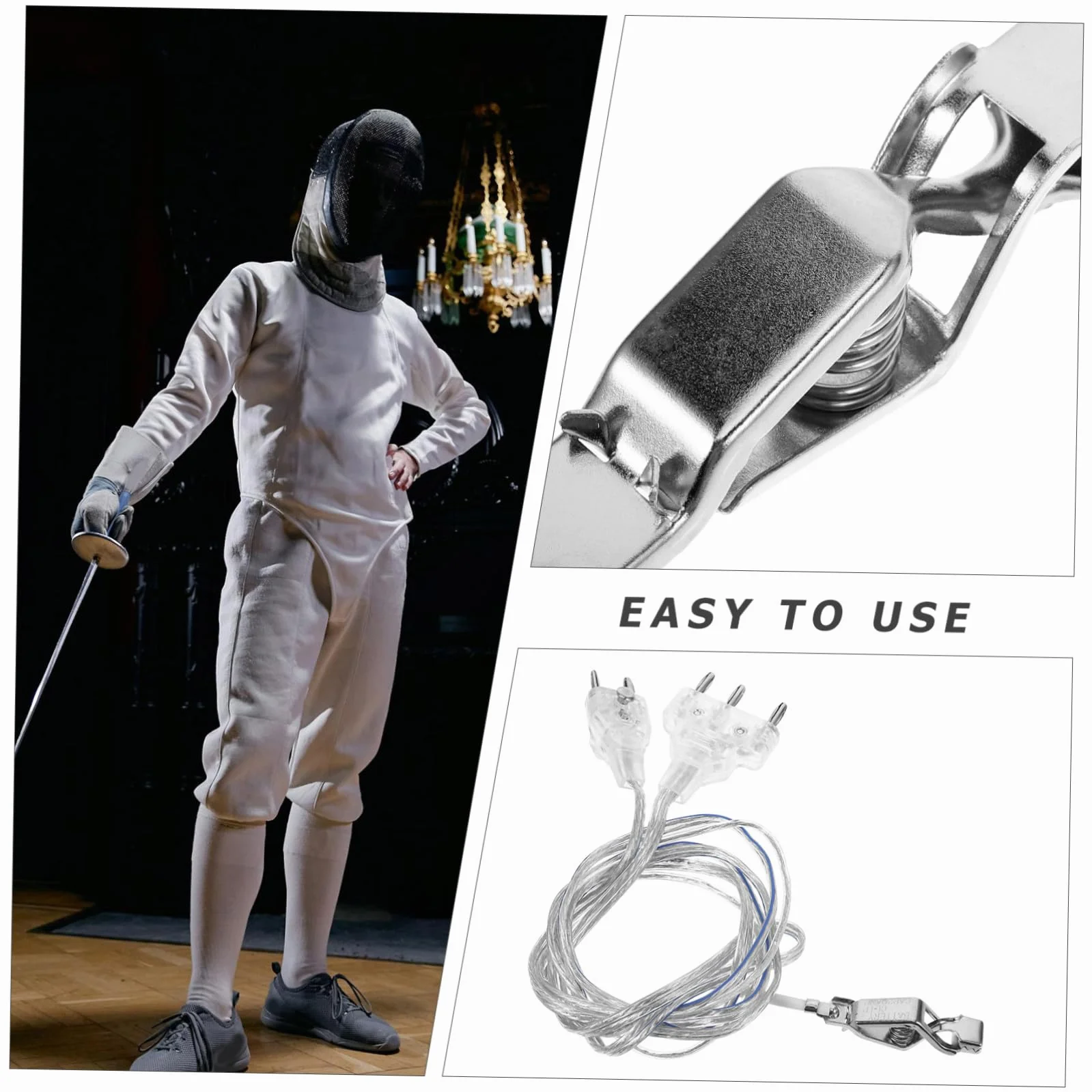 UPKOCH Fil Électrique Solide pour Escrime, Accessoire Essentiel pour Masque