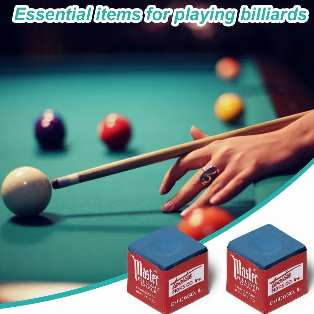 CATOR Craie Billard 6 Pièces Bleu No-Slip Adhérence Queue de Billard