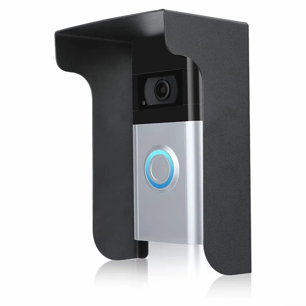 Housse de protection anti-pluie en métal anti-reflet imperméable pour la plupart des sonnettes vidéo