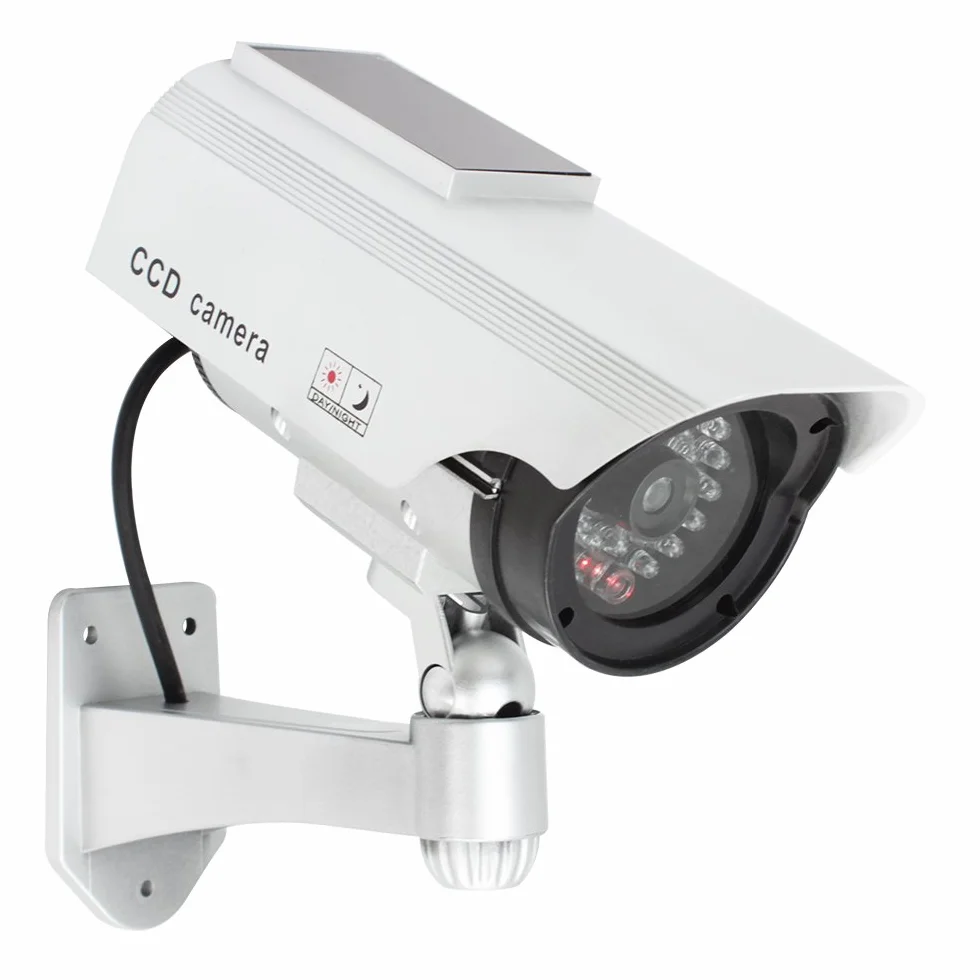 com-four® 2X Caméra factice pour l'extérieur - caméra factice avec Support Mural - Camera Exterieur - Camera factice (02 pièces)
