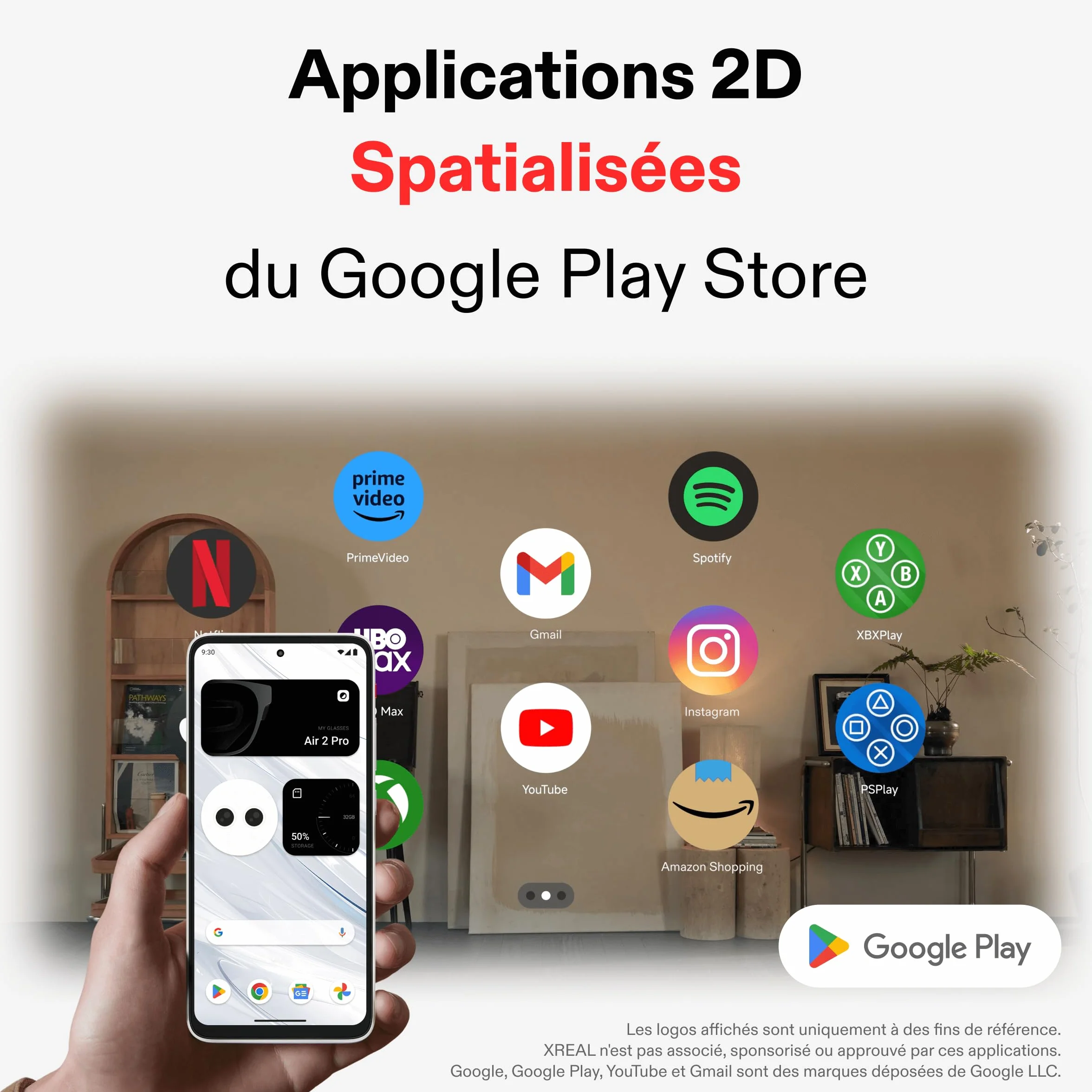 XREAL Beam Pro (WiFi 8G+256G), Spatial Computing Device pour AR Lunettes, Double Caméra 3D 50MP, écran 1080p 90 Hz, Android14 NebulaOS+Google Play, WiFi 6, Bluetooth 5.2 XR Lunettes