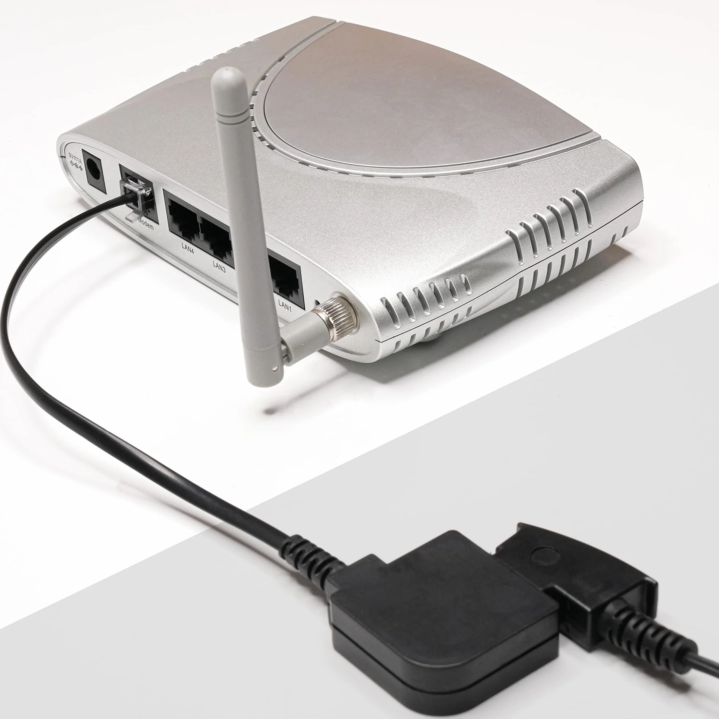BIGtec Adaptateur TAE TAE-F femelle vers RJ11/RJ14 6P4C - Câble adaptateur téléphone fixe - Routeur modem - Câble de téléphone - 0,2 m - Noir