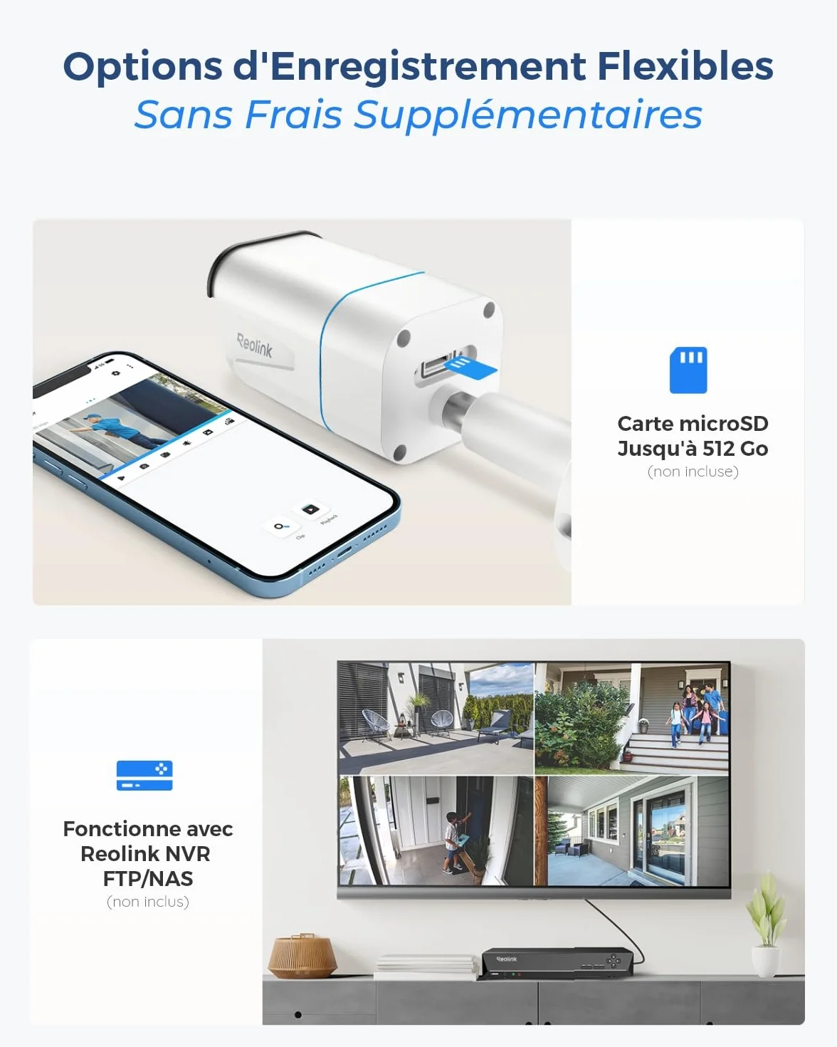 Reolink 4K Caméra de Surveillance Extérieure PoE avec Zoom Optique 5X, Vision Nocturne en Couleur, Audio Bidirectionnel, Détection de Personne/Véhicule, Alerte de Mouvement, Time-Lapse, RLC-811A