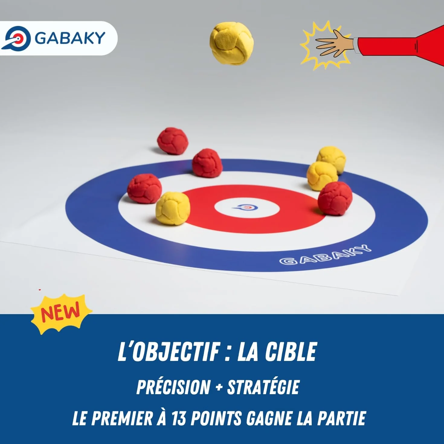 GABAKY Jeu de Pétanque Originale 8 Boules Molles Tout Terrain Intérieur Extérieur