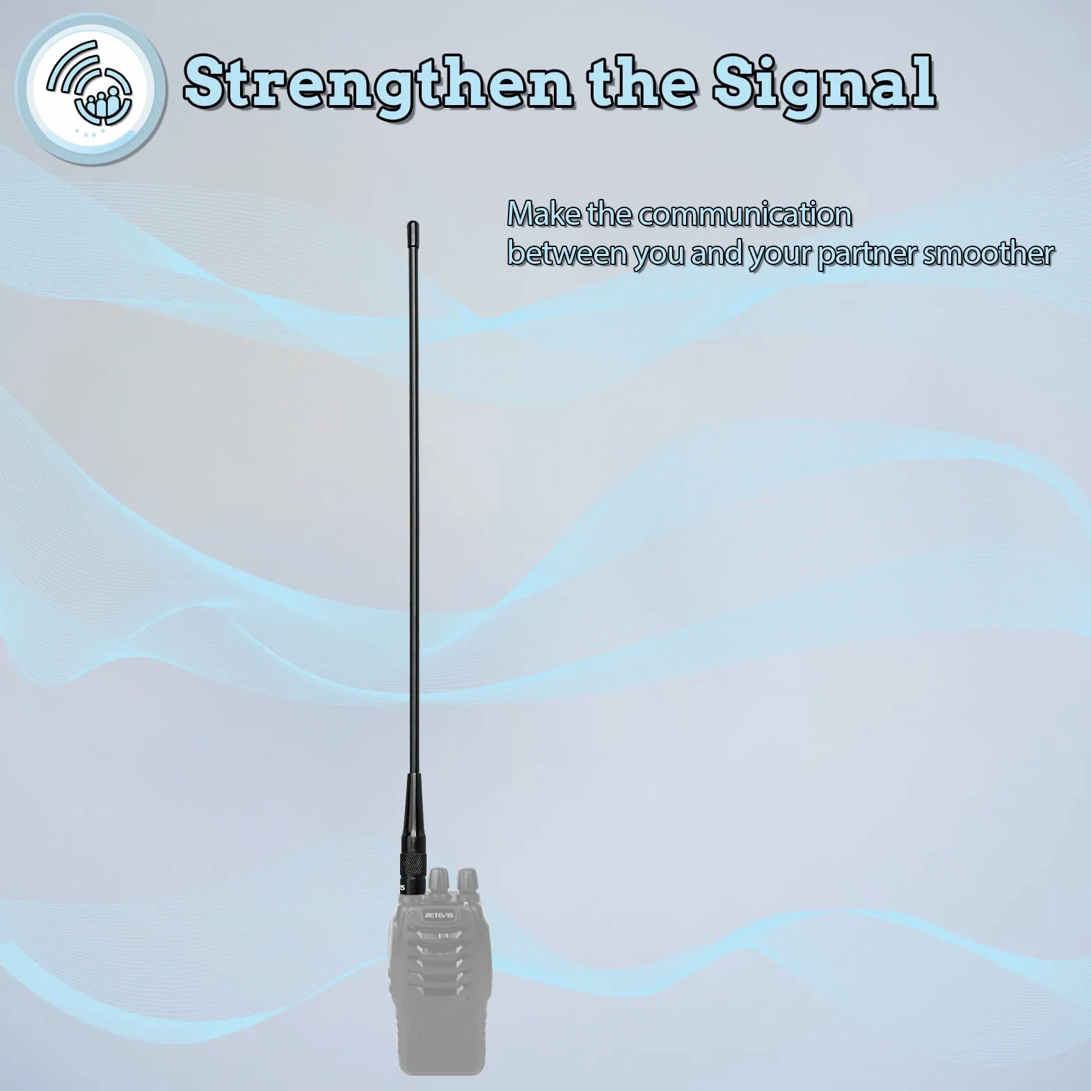 Retevis RHD771 Antenne SMA-F Double Bande 144/430MHz VHF/UHF Talkie Walkie Antenne, Compatible avec Baofeng UV-5R UV-5RM GT-5R Retevis RT5R RA79 RT86S, Qansheng UVK5 (1 Pcs)