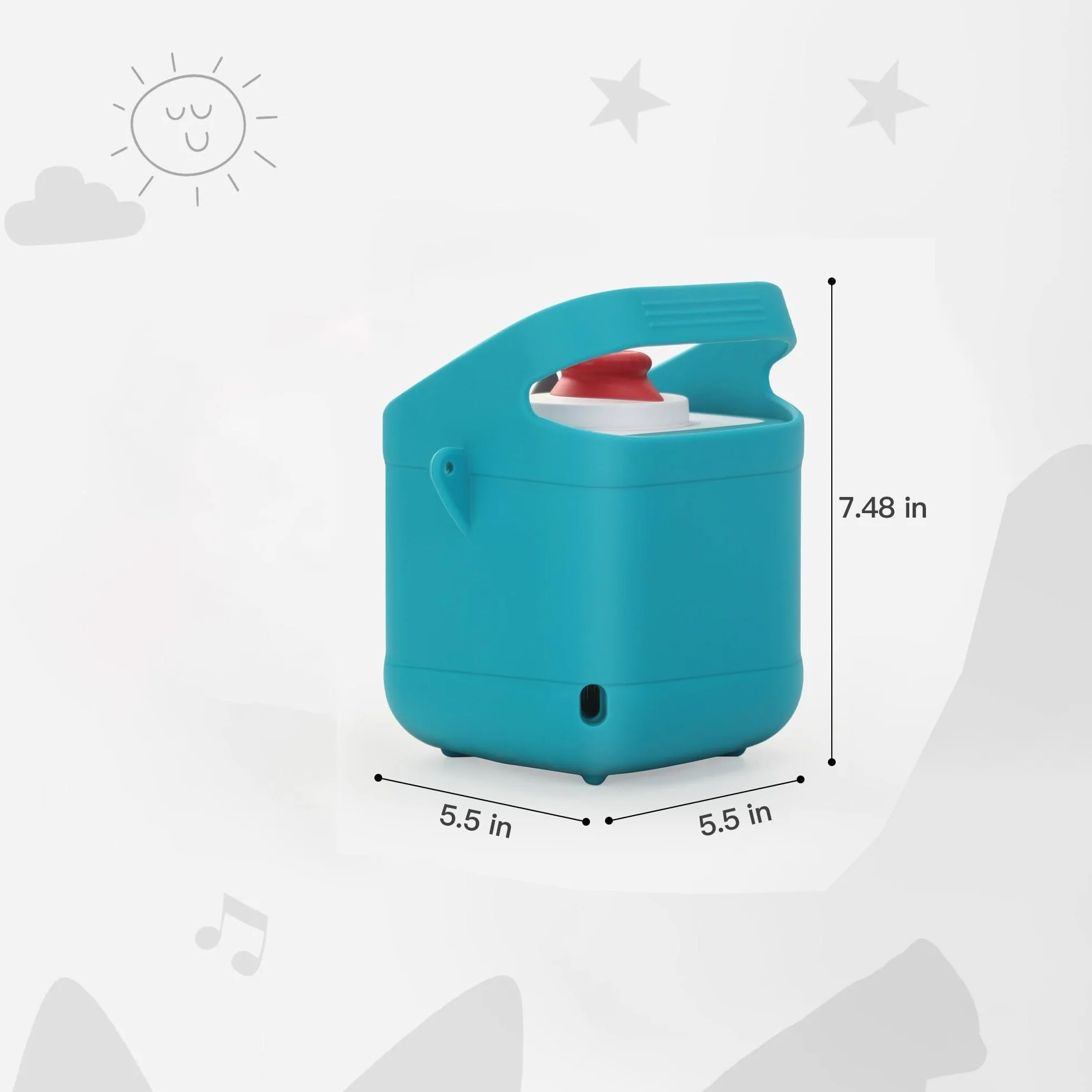 Housse en silicone souple réglable avec bretelles pour lecteur audio Toniebox 2, housse de protection avec design ajusté pour le voyage avec boutons et ports faciles (vert)