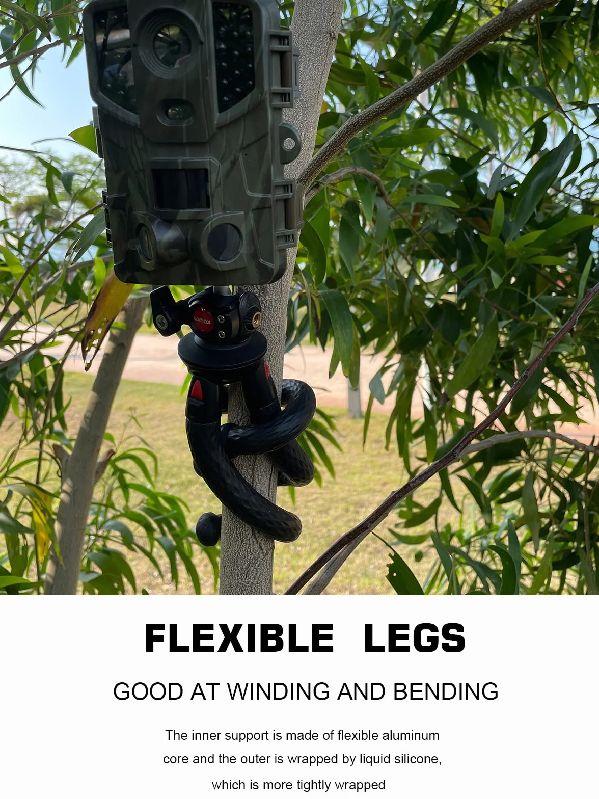 Lammcou Trépied Smartphone Flexible Mini Trepied Appareil Photo Go Pro Gorilla Octopus Trepieds Reflex Portable Voyage pour Vlogging Caméra DSLR Mini Tripod