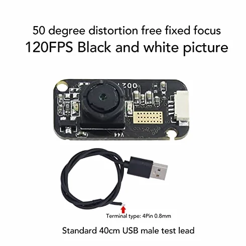 Module de Caméra USB 120FPS Webcam à Cadre élevé Sortie USB2.0 Module de Caméra Intégré Objectif 300000 Pixels Module de Caméra Infrarouge Macro